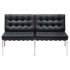 De Sede KT-221 Two-Seat Sofa in Black Upholstery by Kurt Thut
