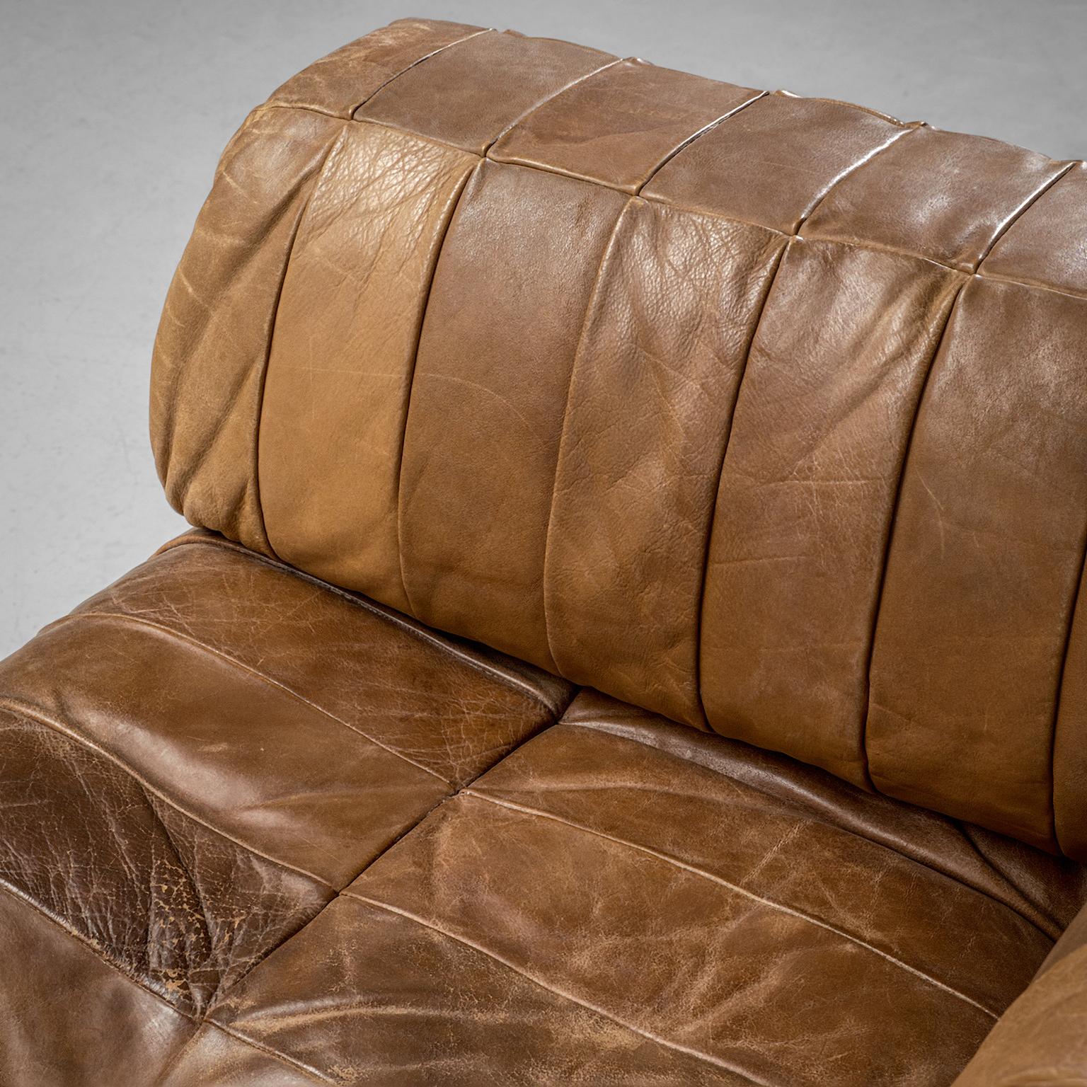De Sede Large Sectional Sofa in Cognac Leather 1