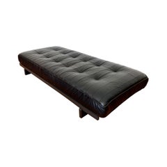 De Sede Leather and Slatted Wood Daybed