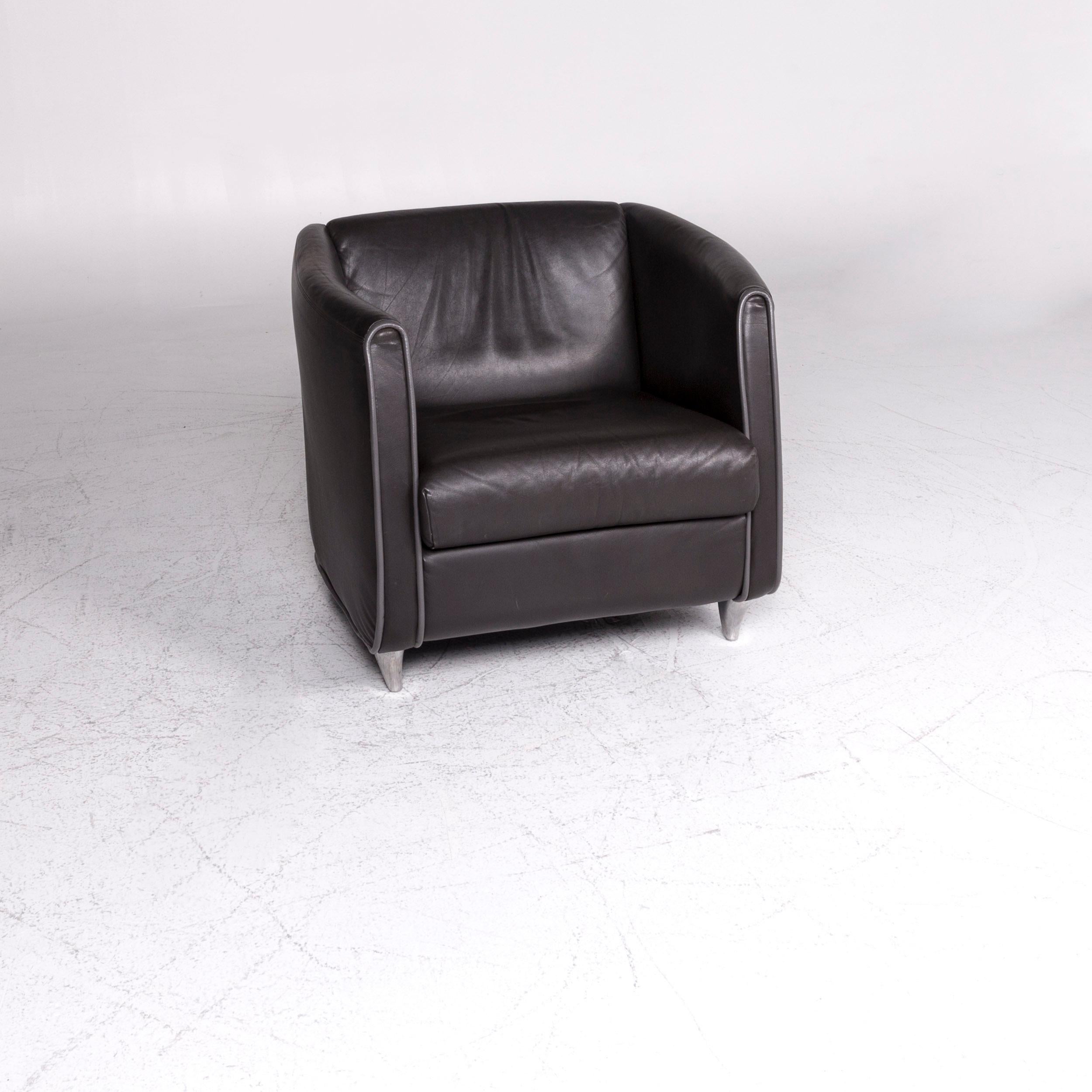 Modern De Sede Leather Armchair Black For Sale
