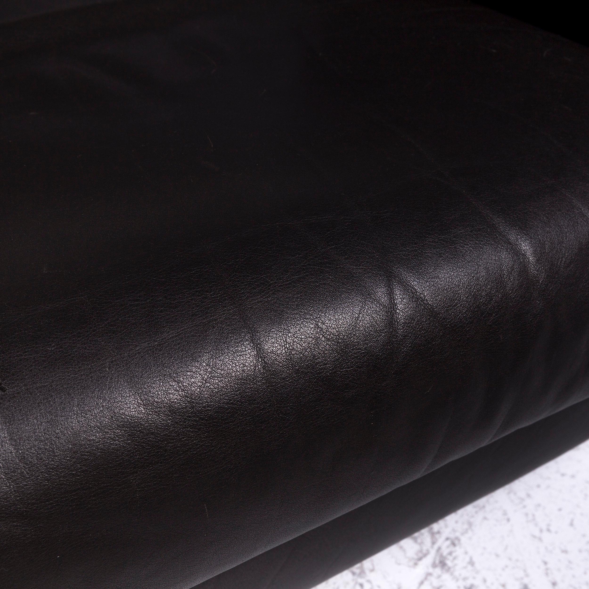 Contemporary De Sede Leather Armchair Black For Sale