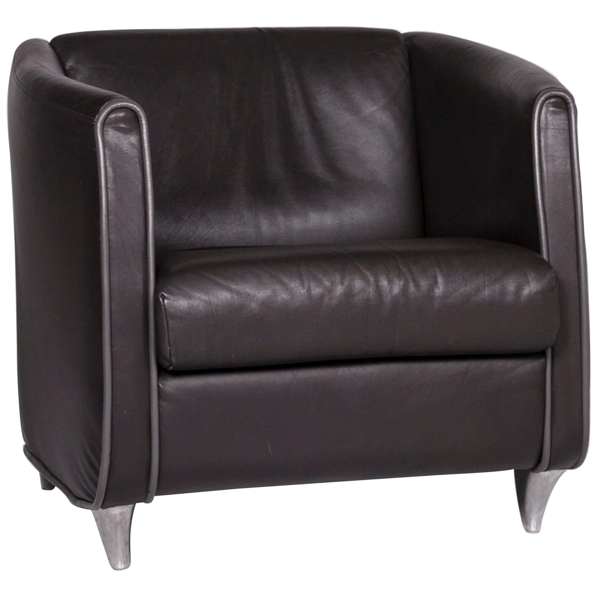 De Sede Leather Armchair Black For Sale