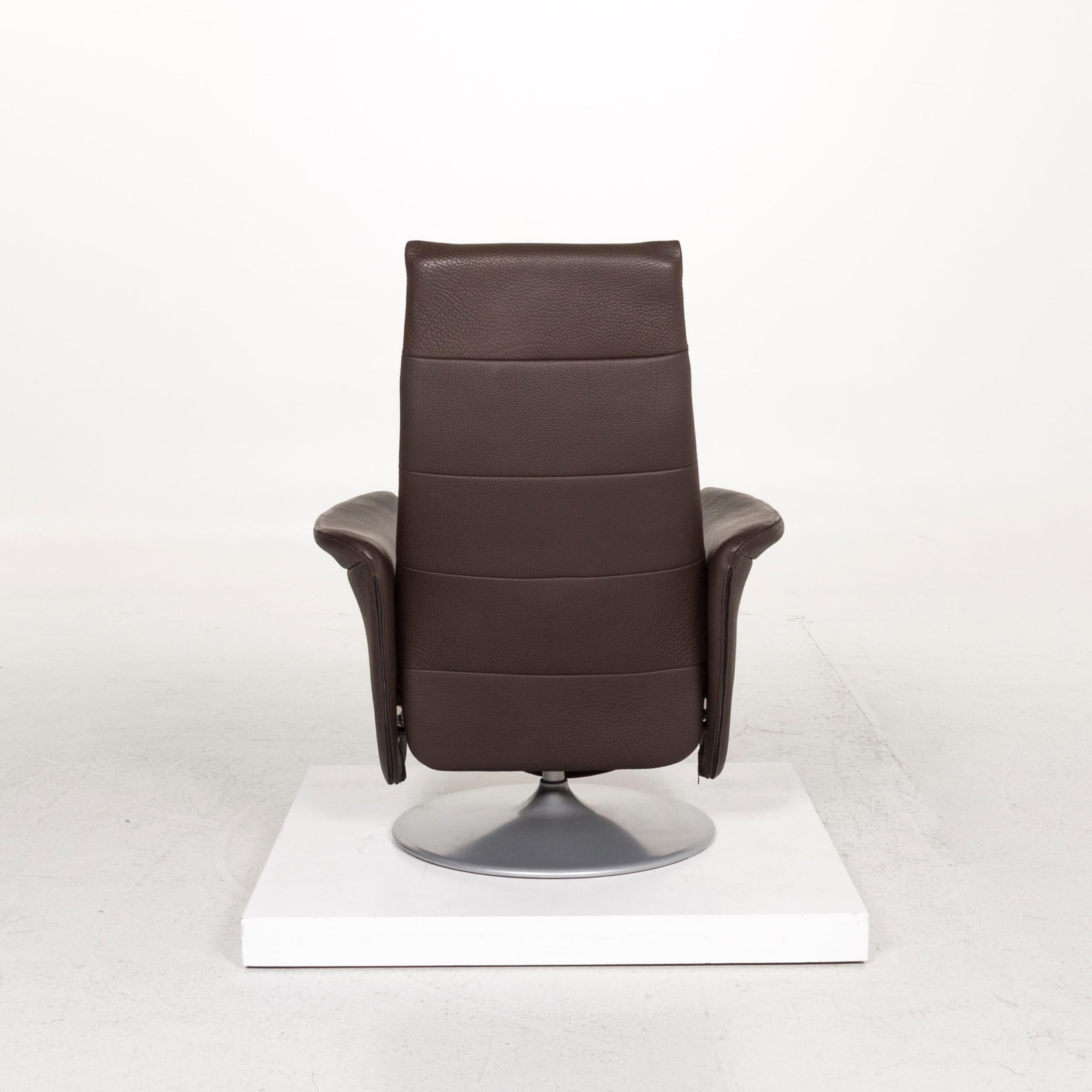 De Sede Leather Armchair Brown Dark Brown Function Relax Function Relax Armchair For Sale 3
