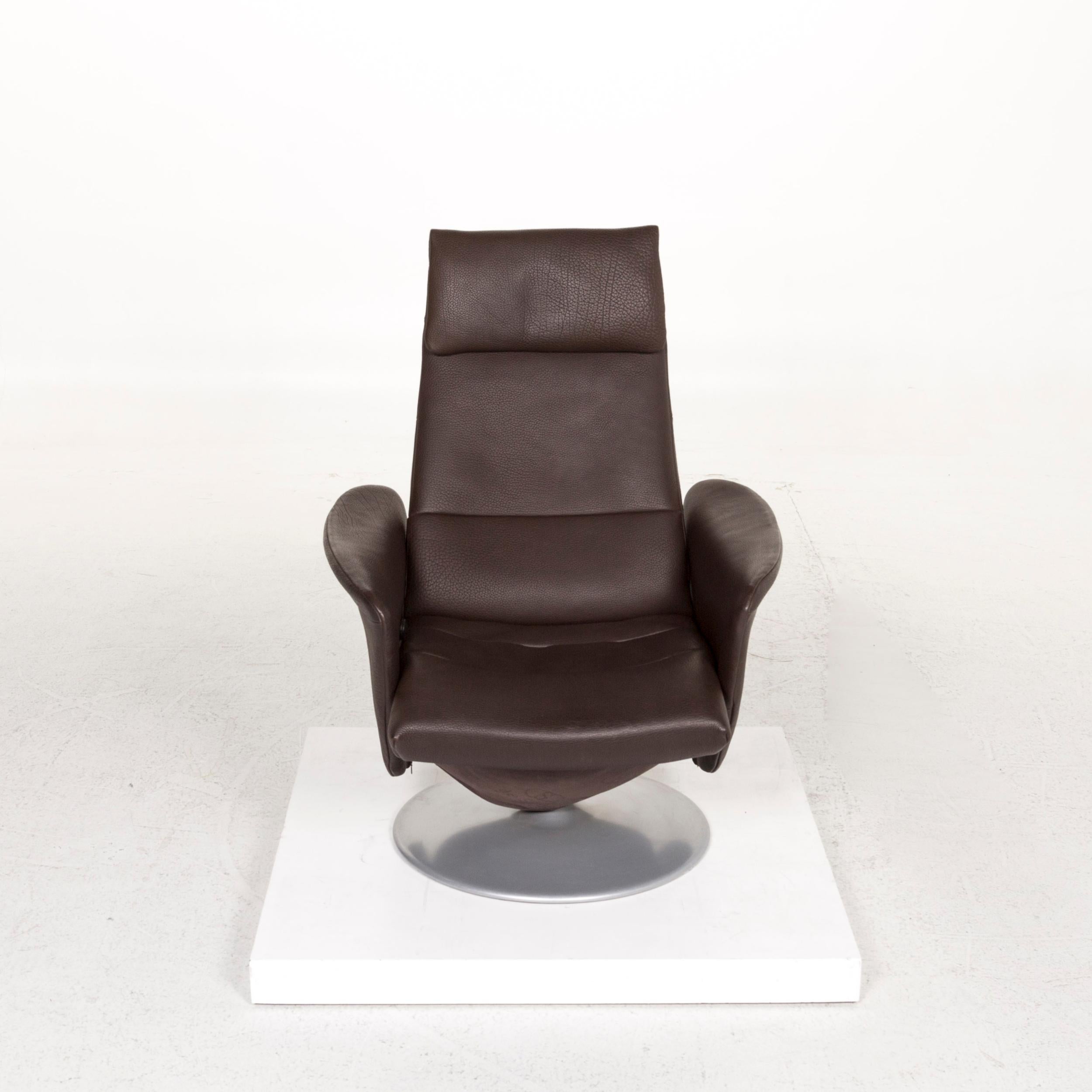 De Sede Leather Armchair Brown Dark Brown Function Relax Function Relax Armchair For Sale 1