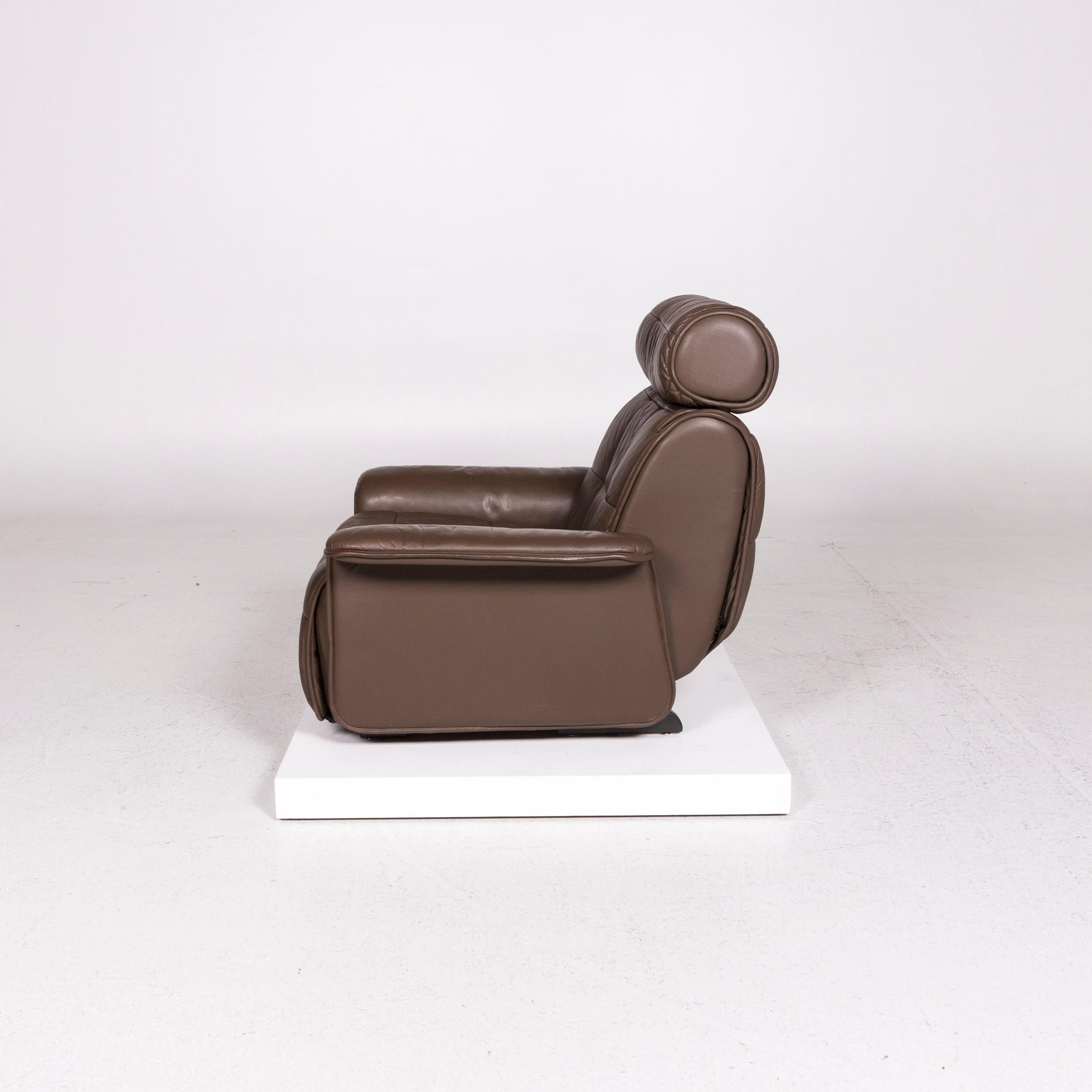 De Sede Leather Armchair Brown Eletric Function Relax Function For Sale 5