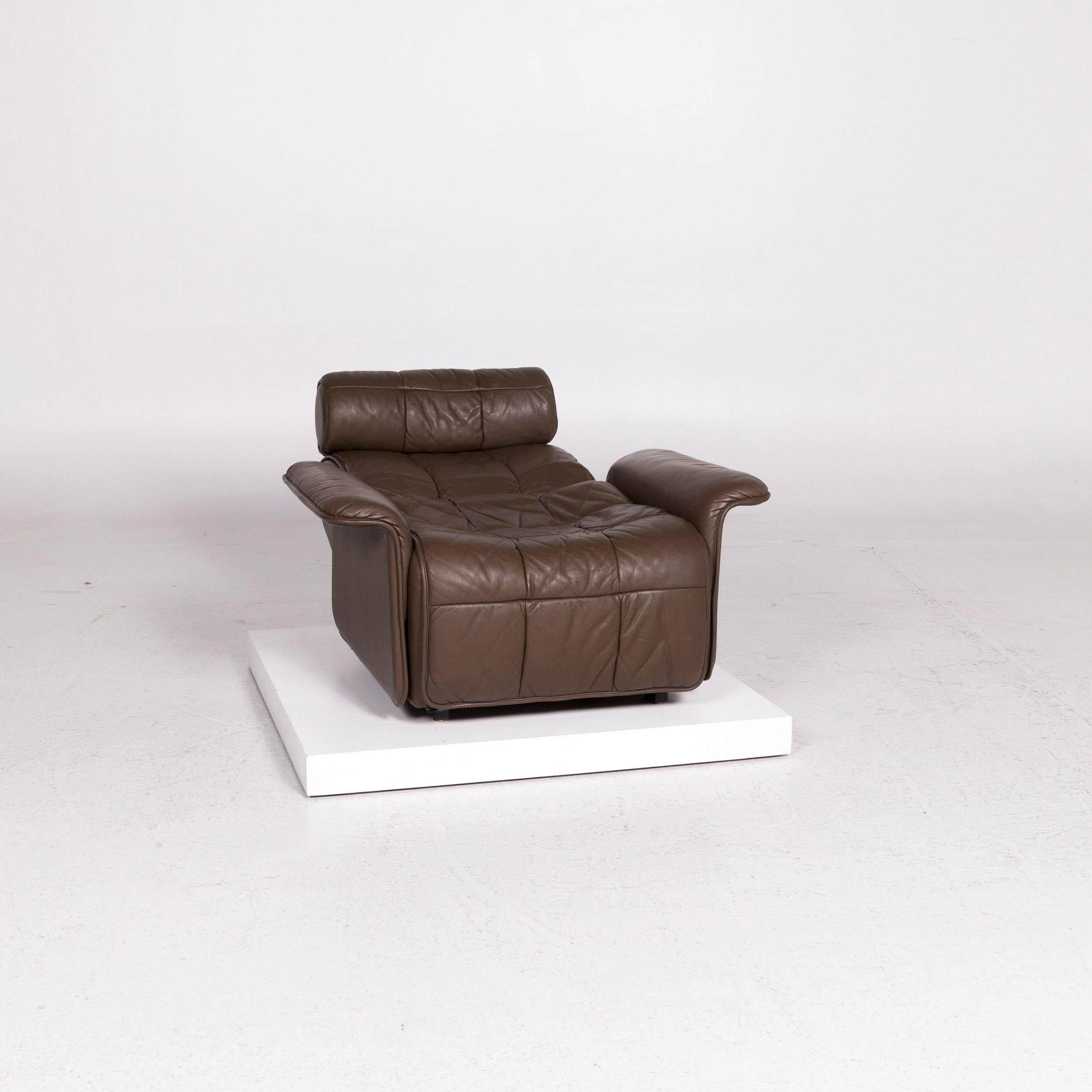 Modern De Sede Leather Armchair Brown Eletric Function Relax Function For Sale