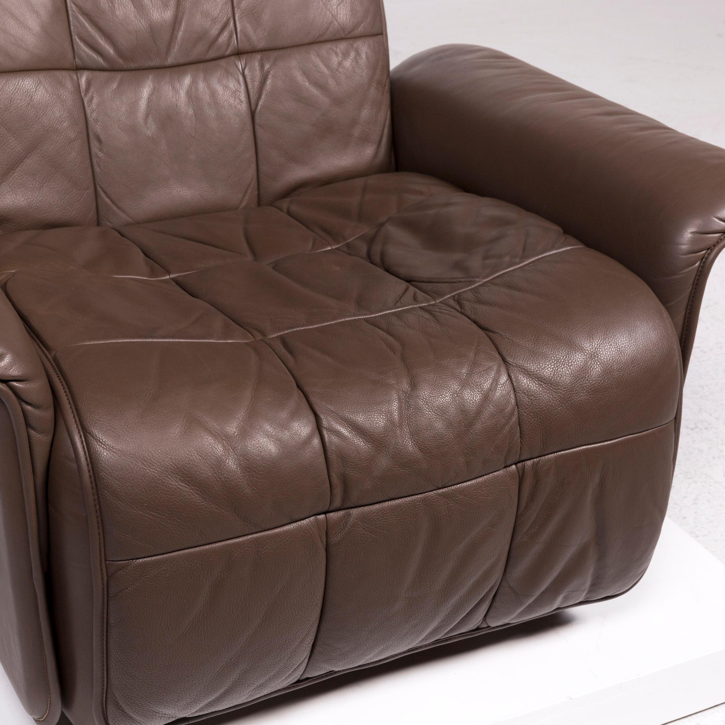Swiss De Sede Leather Armchair Brown Eletric Function Relax Function For Sale