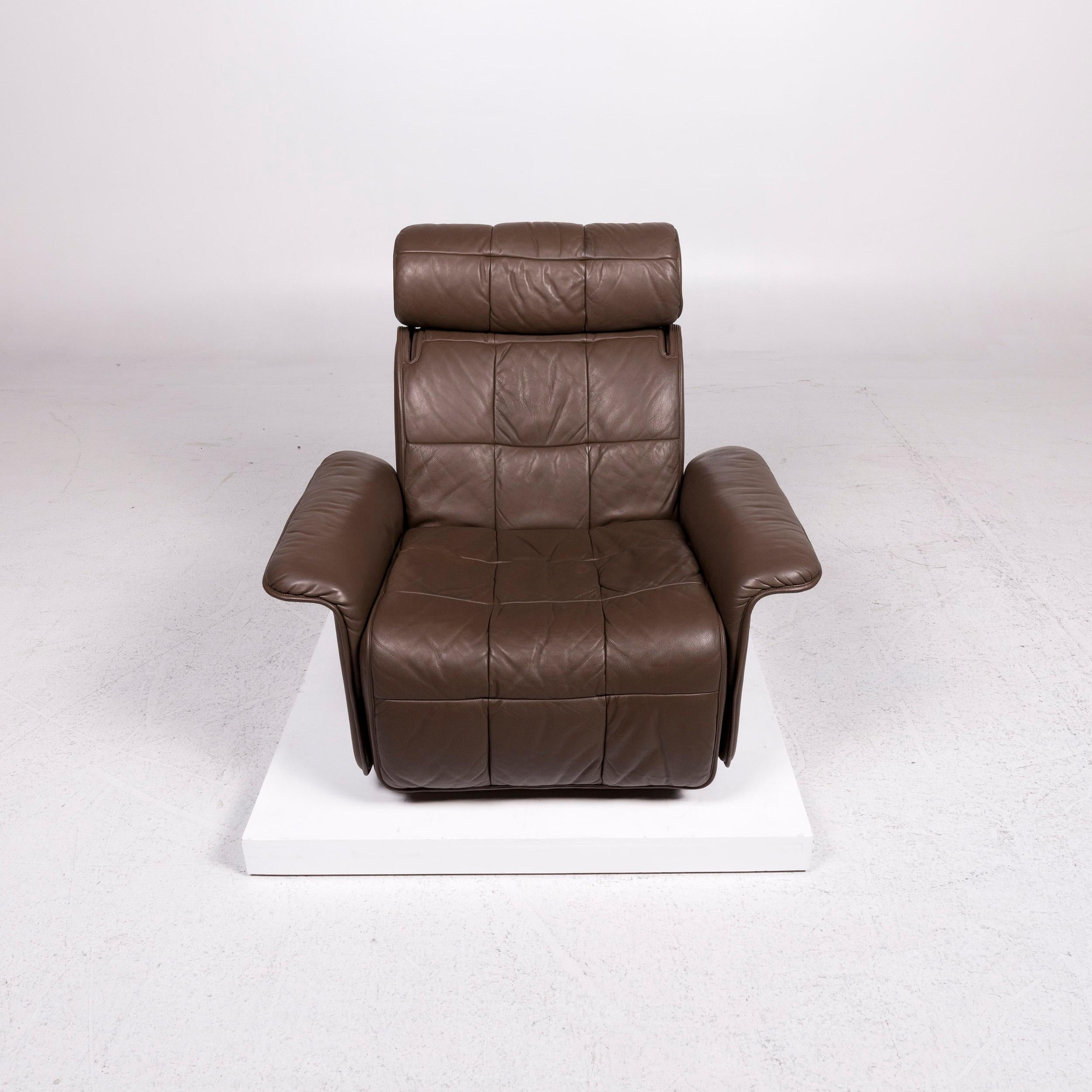 De Sede Leather Armchair Brown Eletric Function Relax Function For Sale 2