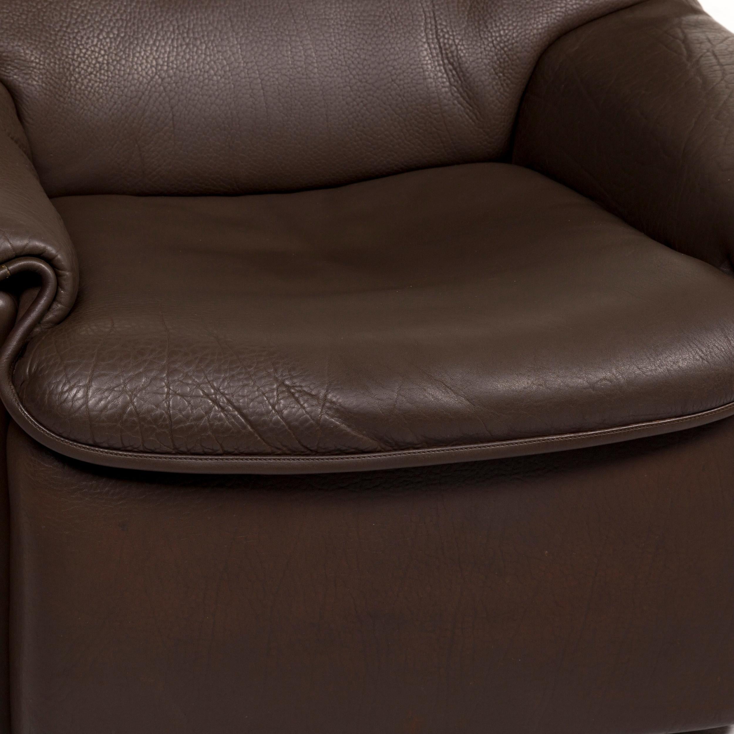 Modern De Sede Leather Armchair Brown For Sale