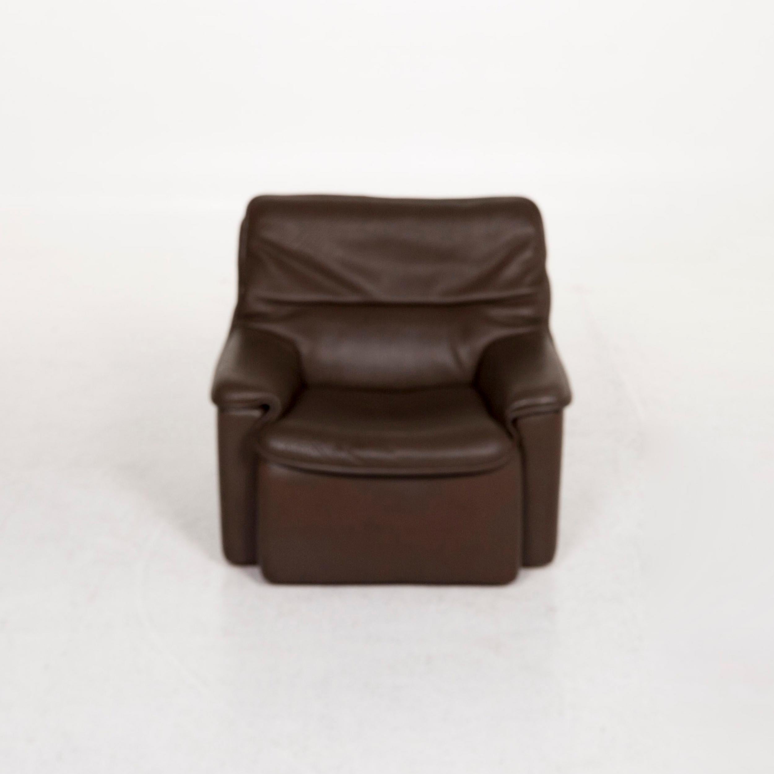 Contemporary De Sede Leather Armchair Brown For Sale