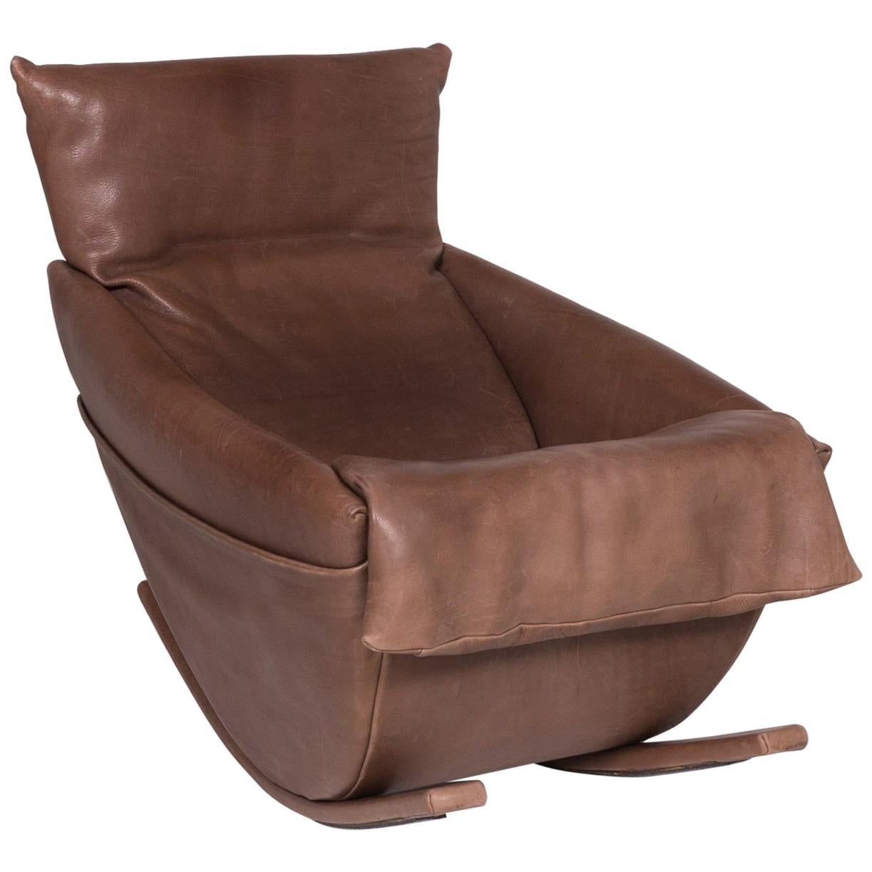 De Sede Leather Armchair Brown Rocking Chair