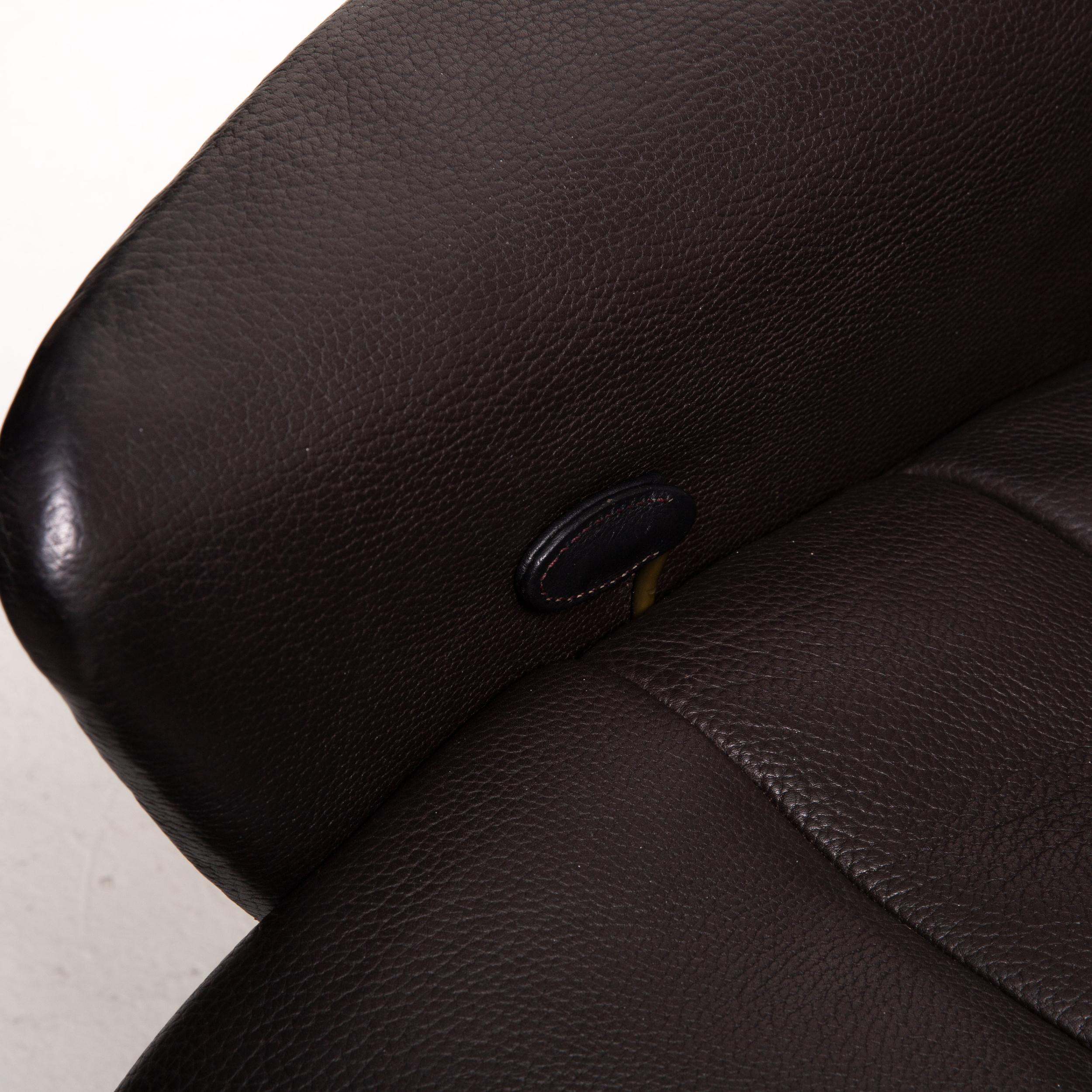 De Sede Leather Armchair Dark Brown Brown Function Relaxation Function In Excellent Condition For Sale In Cologne, DE