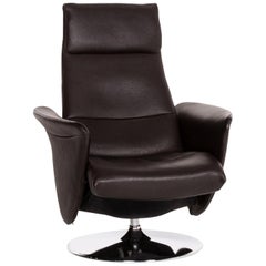 De Sede Leather Armchair Dark Brown Brown Function Relaxation Function