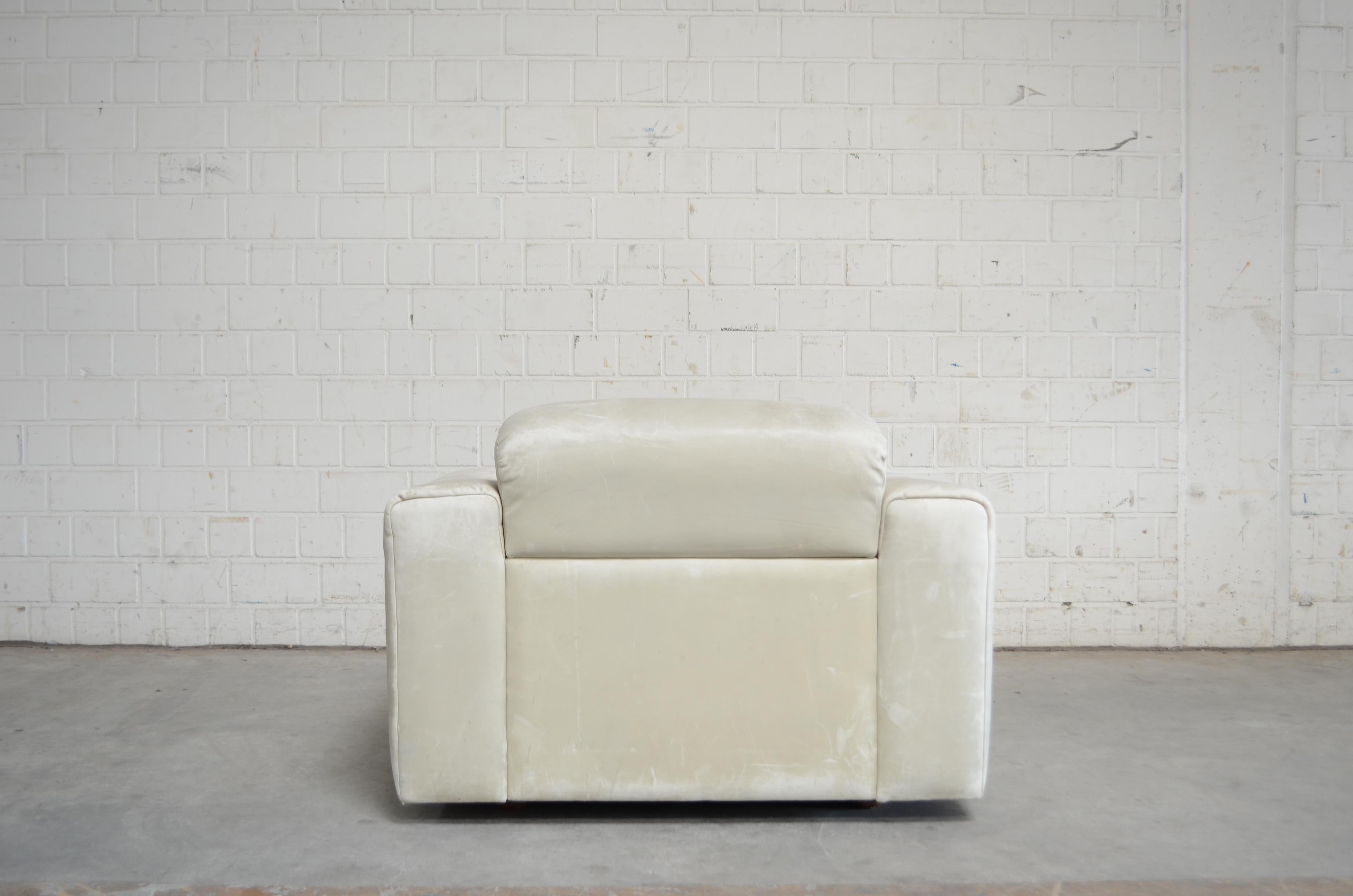 De Sede Leather Armchair DS 105 Ecru White 8