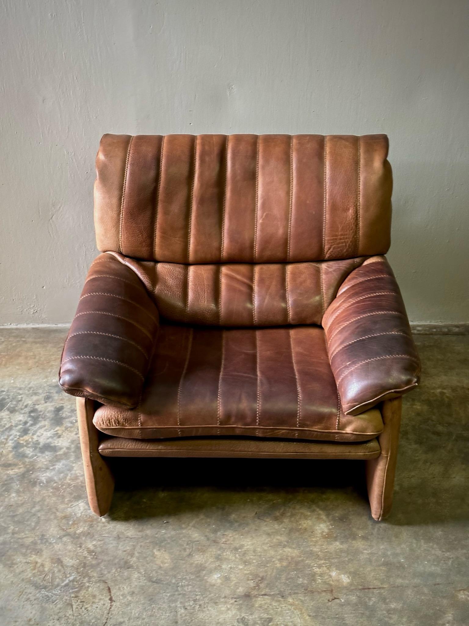 De Sede Leather Armchair In Good Condition For Sale In Los Angeles, CA