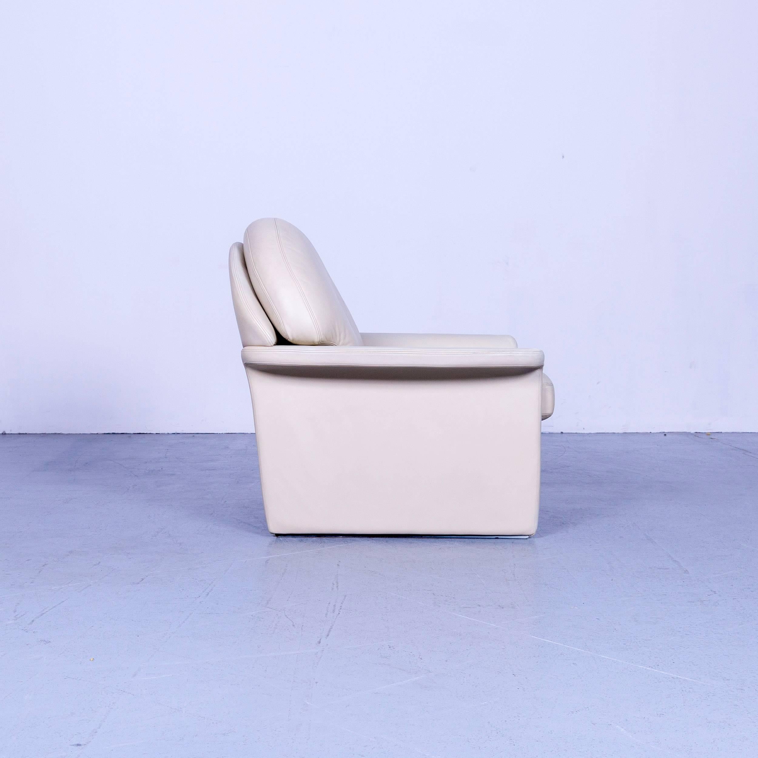 De Sede Leather Armchair Off-White One-Seat Chair 1