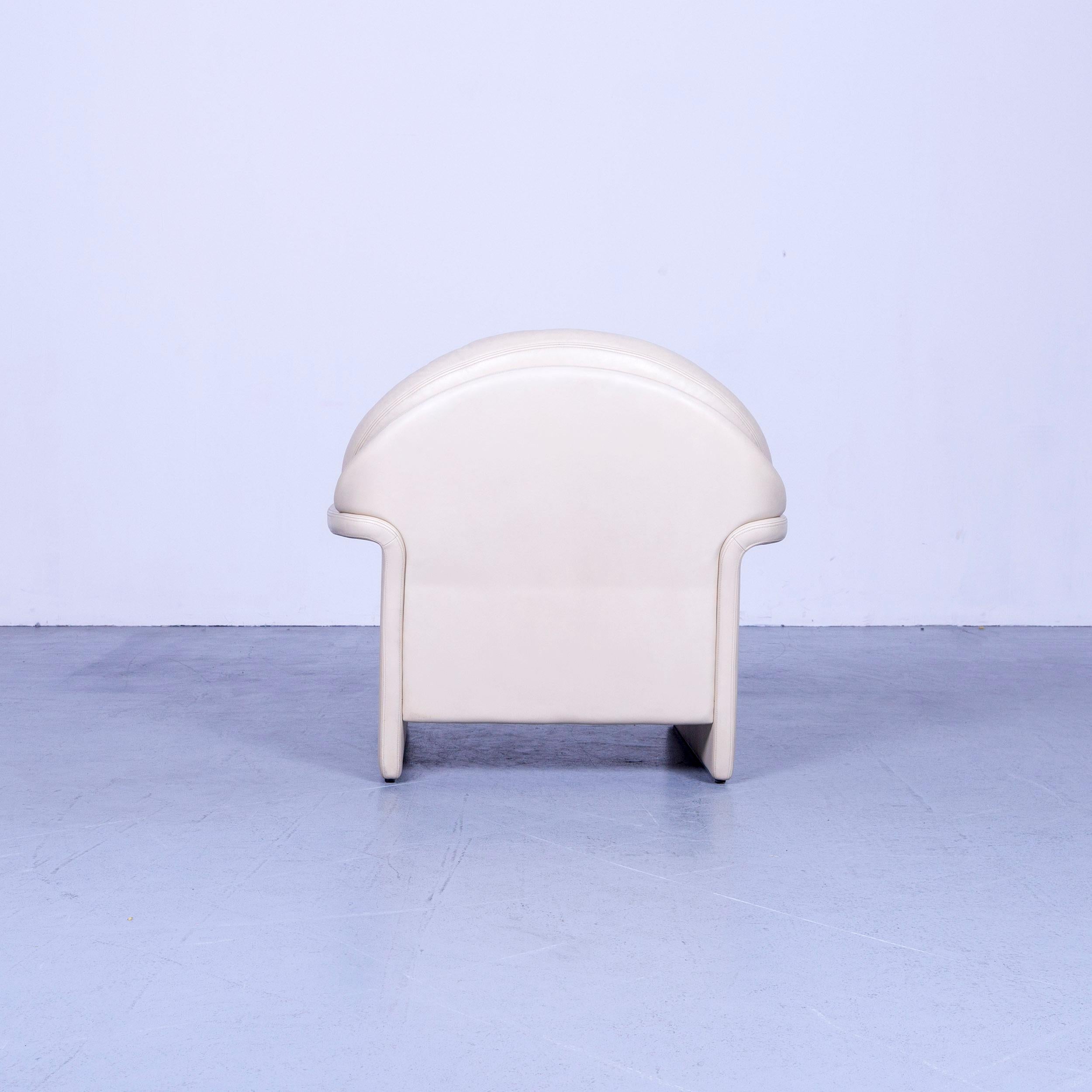 De Sede Leather Armchair Off-White One-Seat Chair For Sale 3