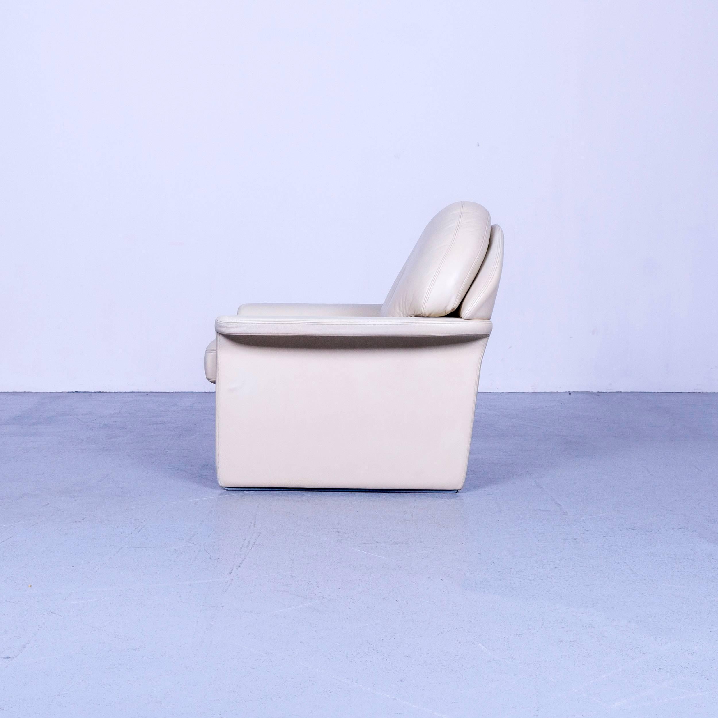 De Sede Leather Armchair Off-White One-Seat Chair 3