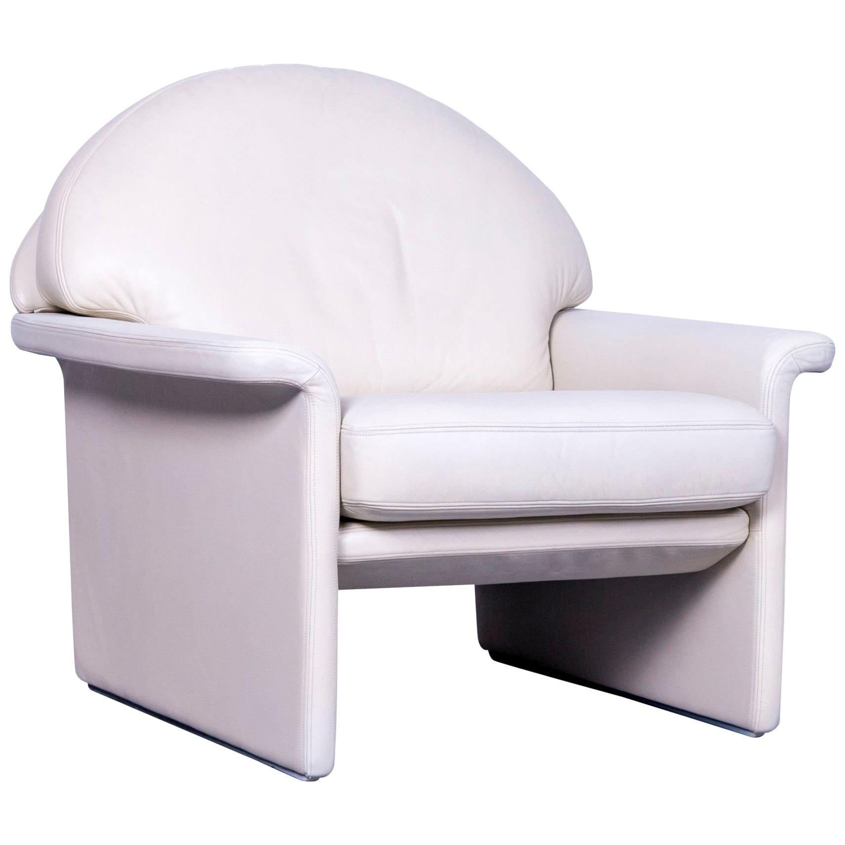 De Sede Leather Armchair Off-White One-Seat Chair For Sale
