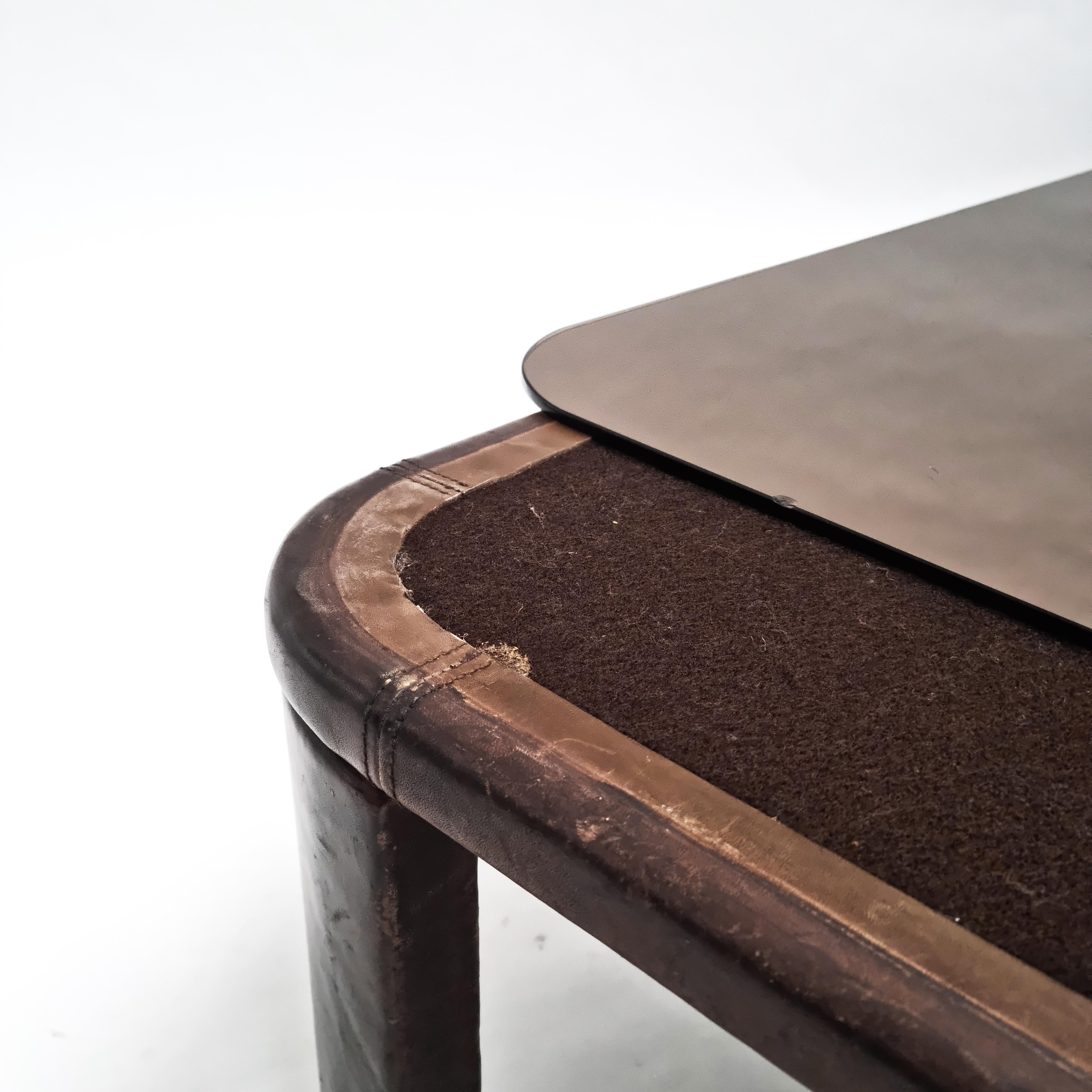 Cuir Table basse De Sede, Suisse, années 1970 en vente
