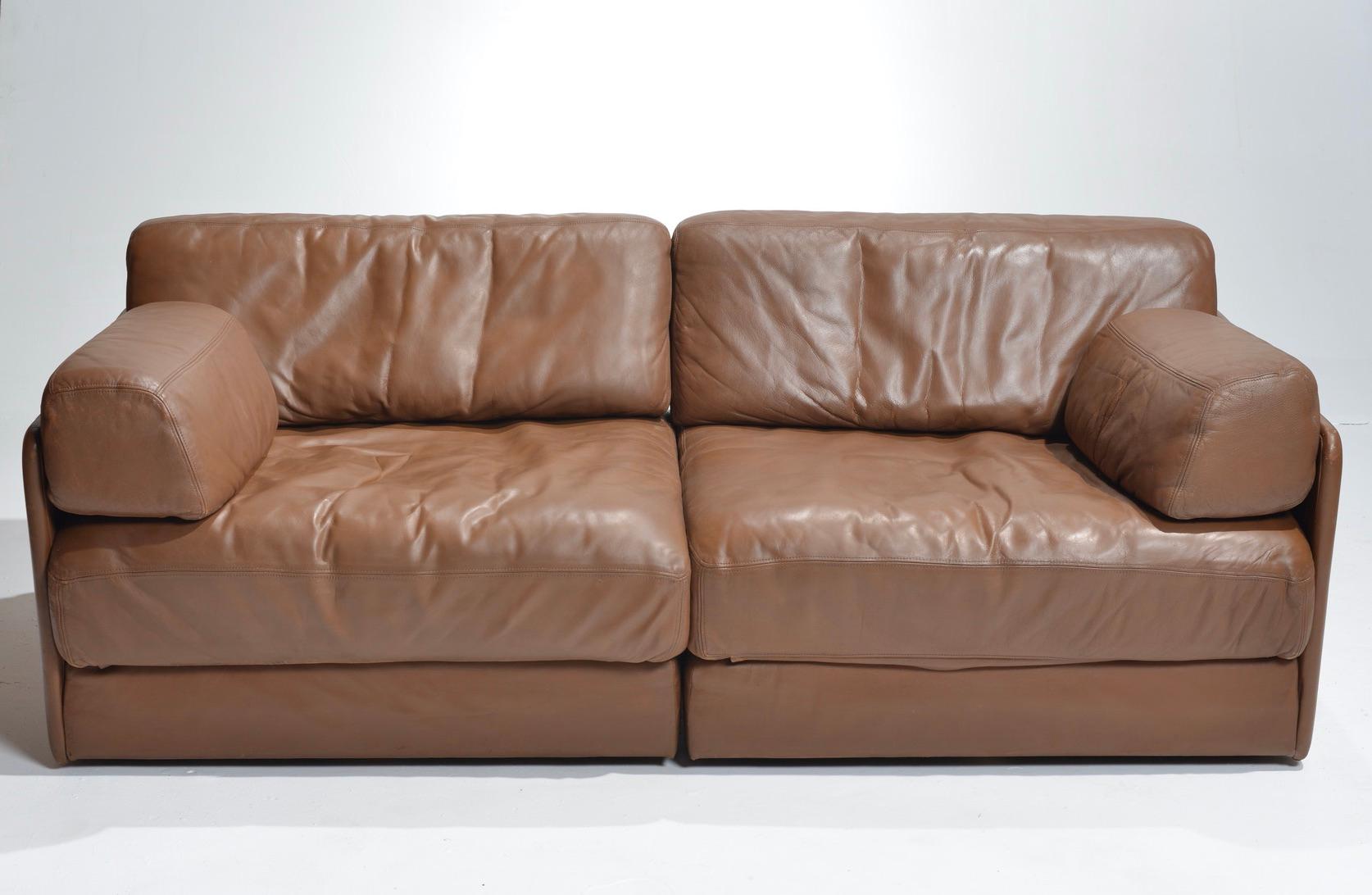 De Sede Leather Convertible Sofa Bed In Good Condition In Los Angeles, CA