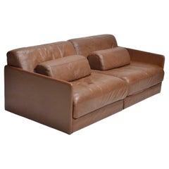 Vintage De Sede Leather Convertible Sofa Bed