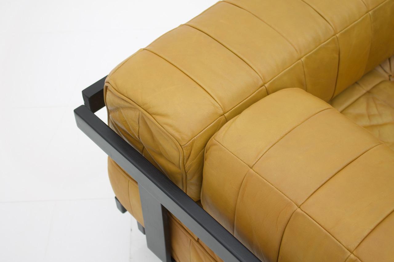 Mid-20th Century De Sede Leather Daybed DS 80 Sofa Bed Switzerland, 1960s