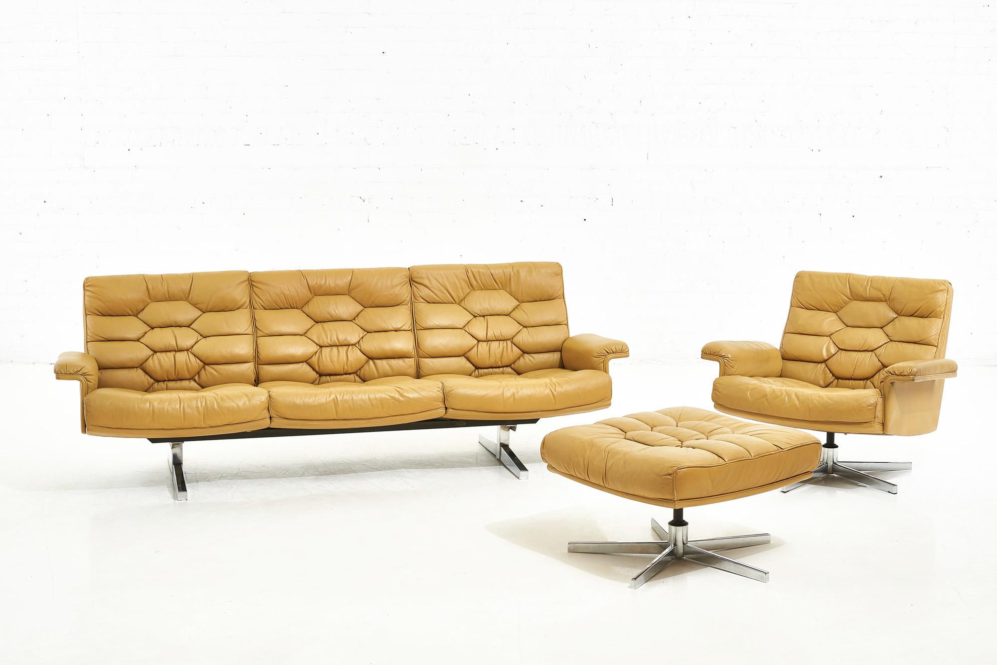 De Sede Leather DS-P Sofa by Robert Haussmann, Switzerland, 1970 1