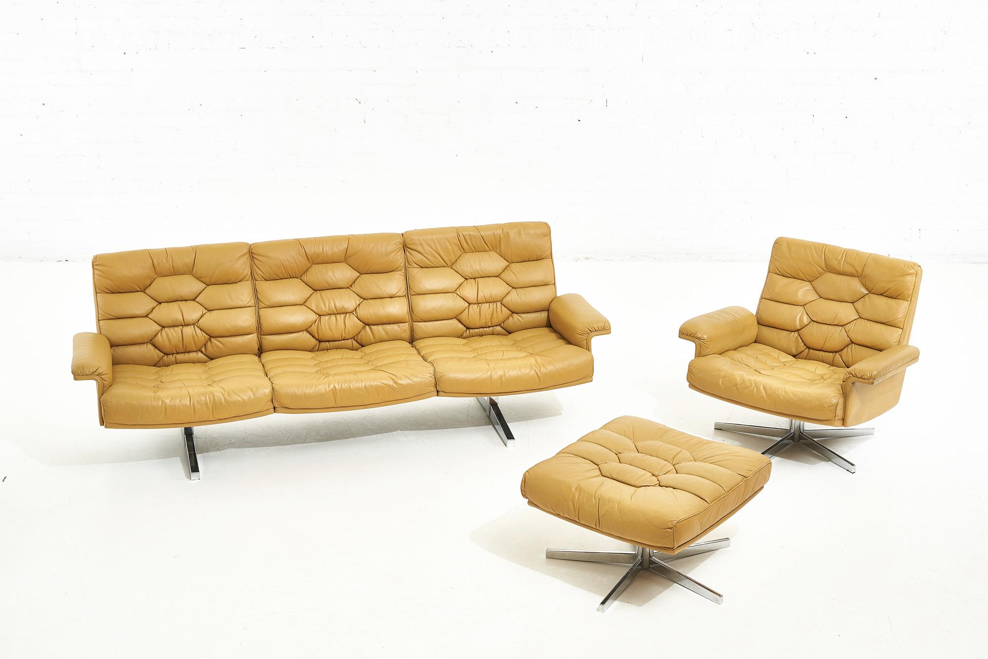 De Sede Leather DS-P Sofa by Robert Haussmann, Switzerland, 1970 2