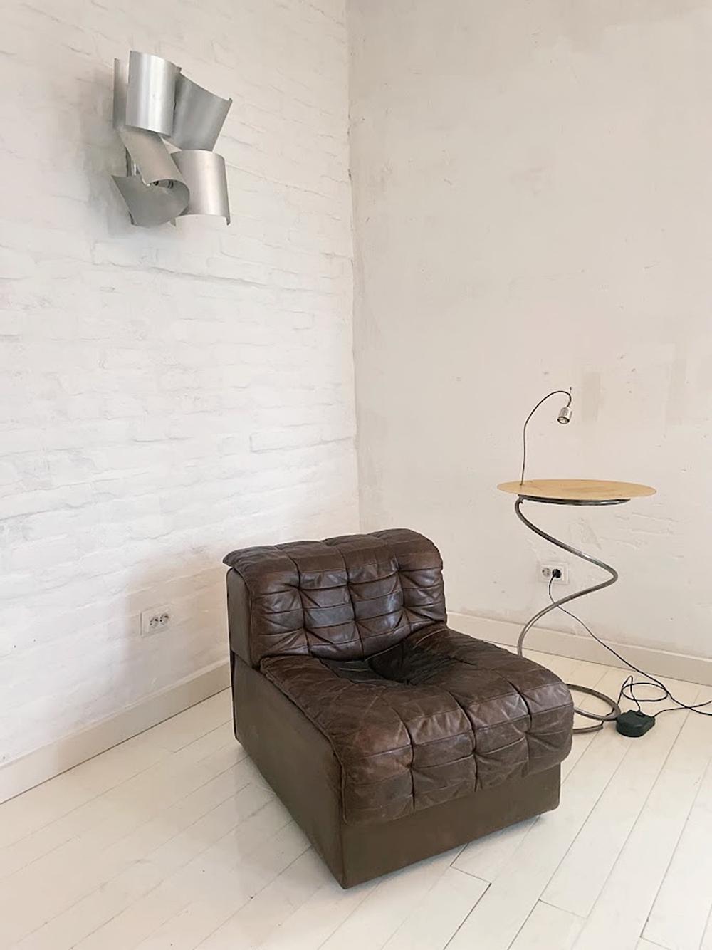 Swiss De Sede Leather DS11 Modular 2-seater Sofa 1960s Switzerland