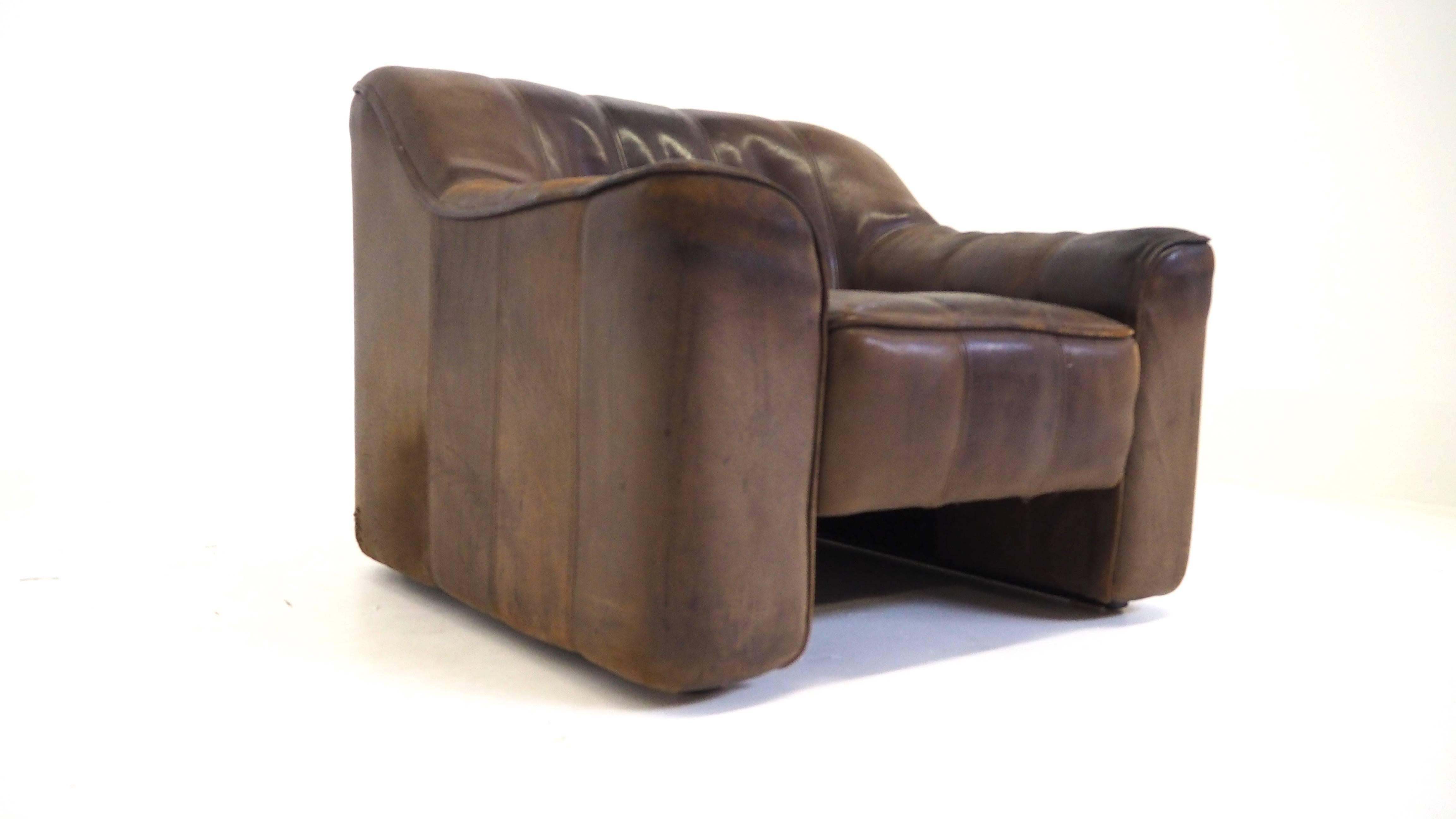 Swiss De Sede Leather Easy Chair Love Seat