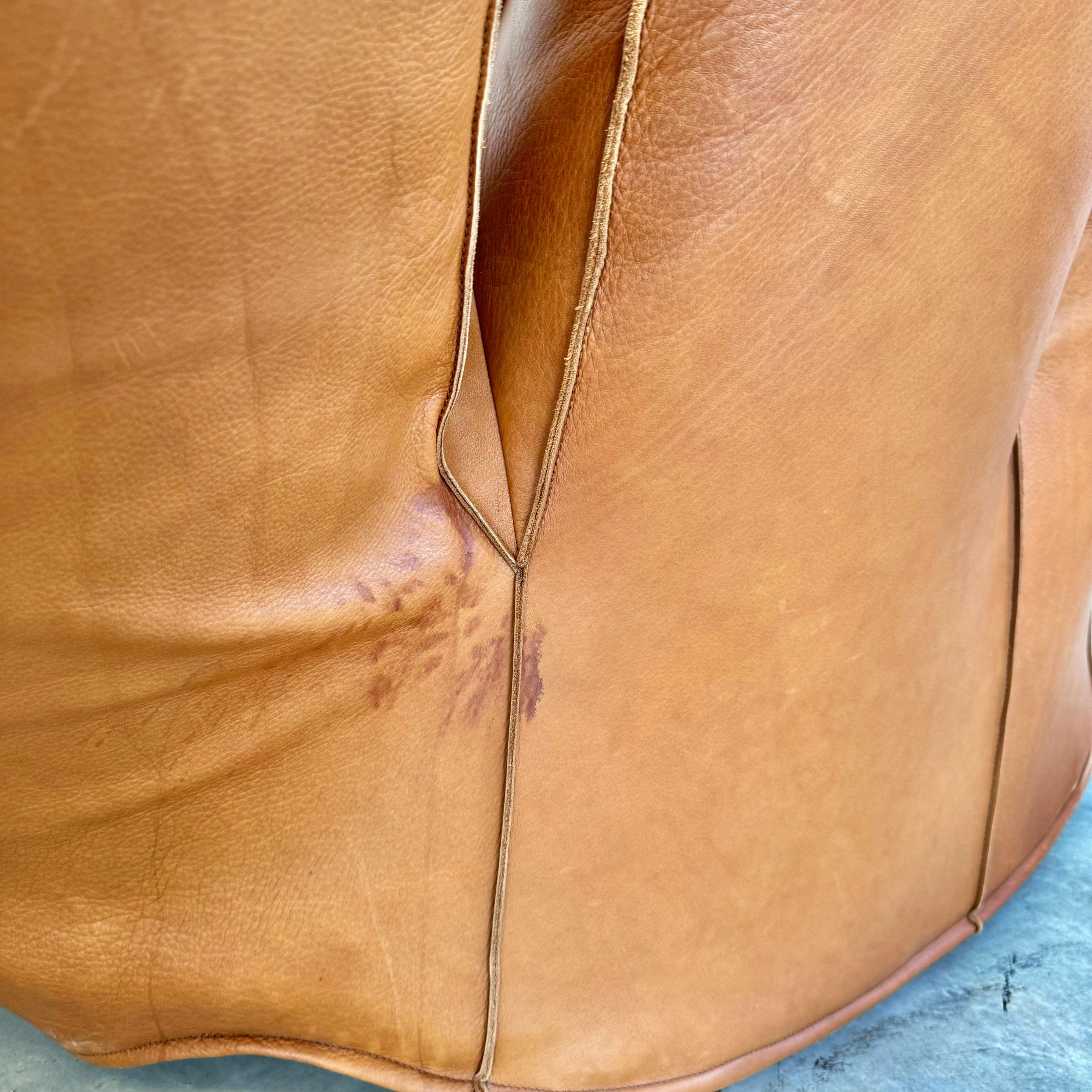 Leather 'Joe' Chair by De Pas, D'Urbino, Lomazzi for Poltronova, Italy 1980s 1