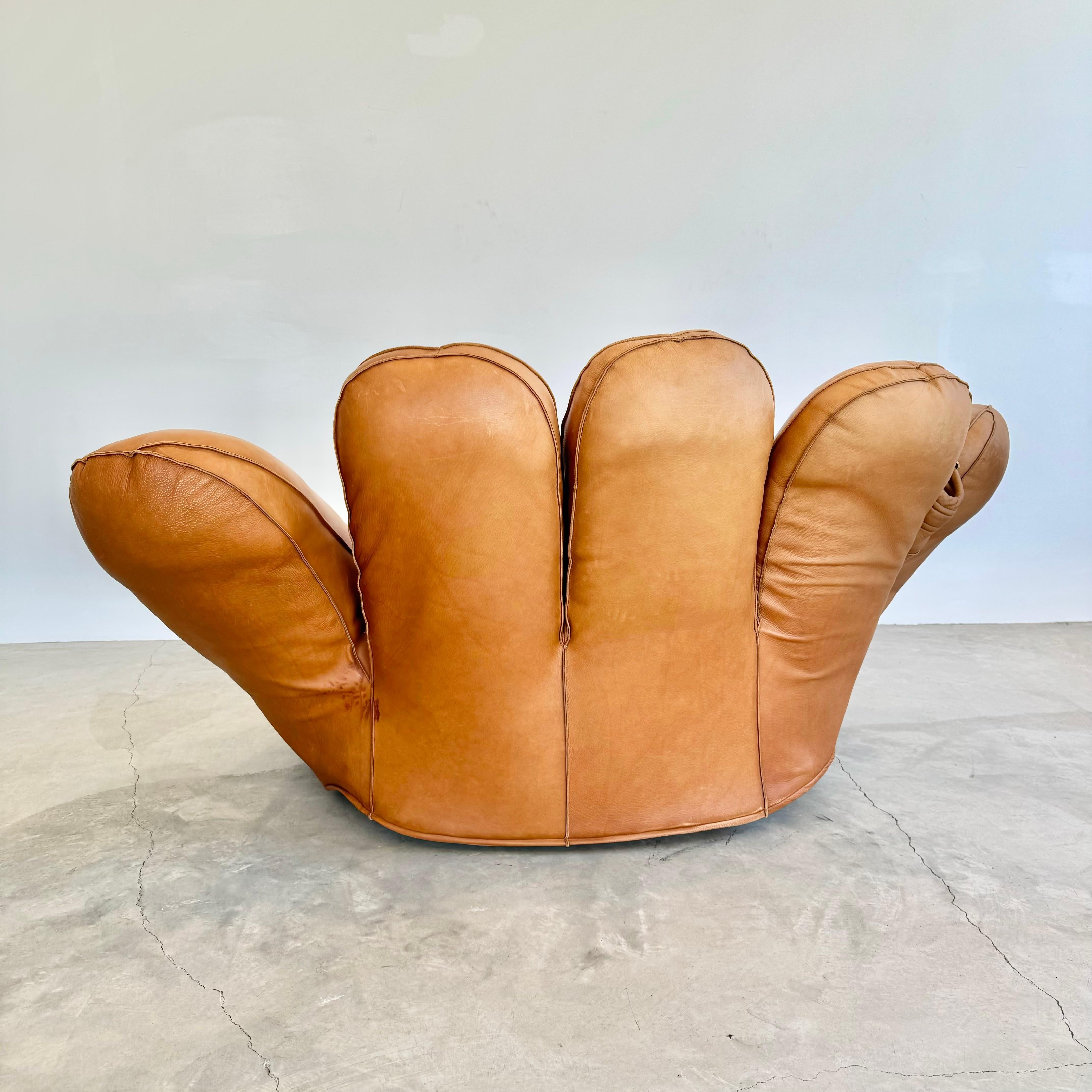 Leather 'Joe' Chair by De Pas, D'Urbino, Lomazzi for Poltronova, Italy 1980s 2