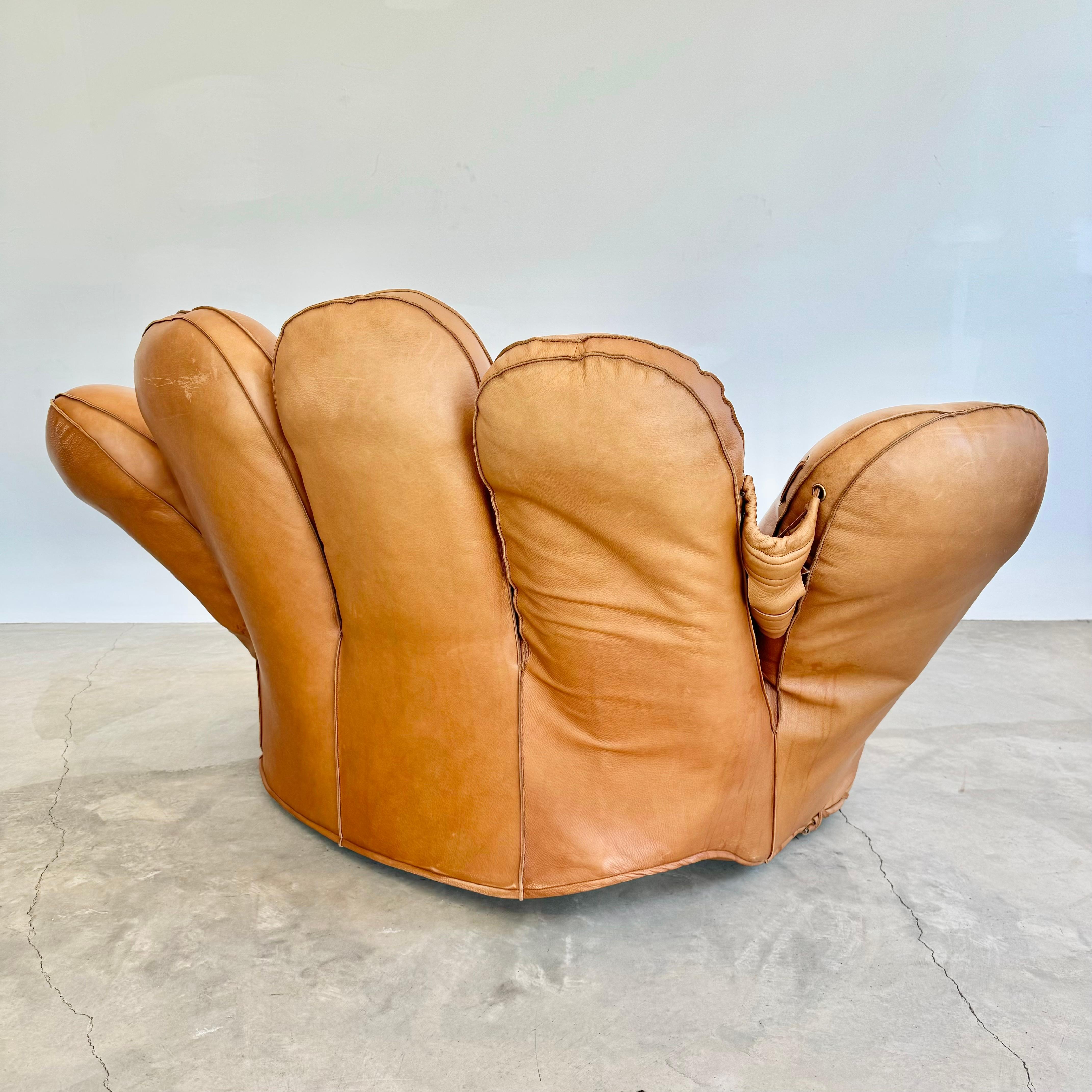 Leather 'Joe' Chair by De Pas, D'Urbino, Lomazzi for Poltronova, Italy 1980s 3