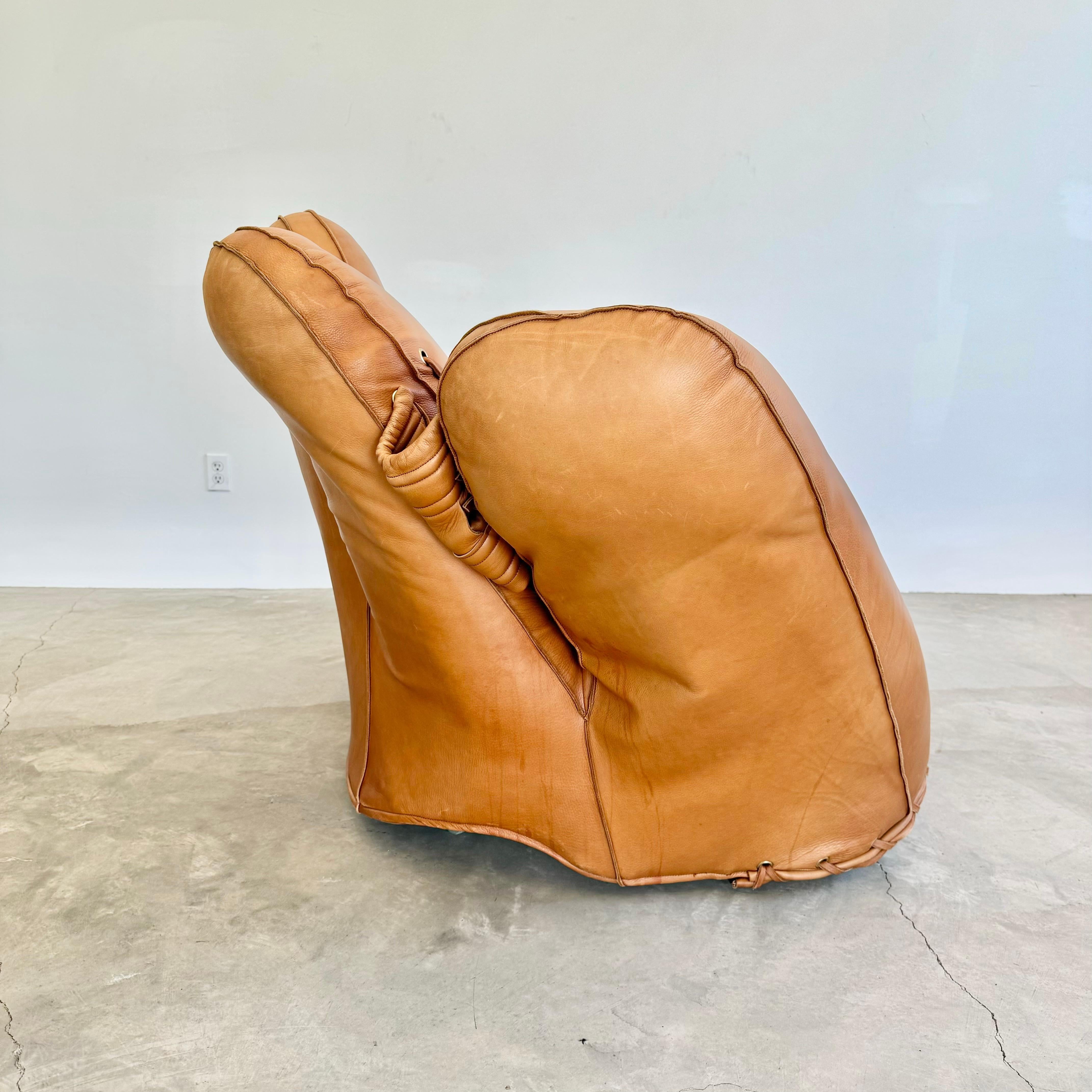Leather 'Joe' Chair by De Pas, D'Urbino, Lomazzi for Poltronova, Italy 1980s 4