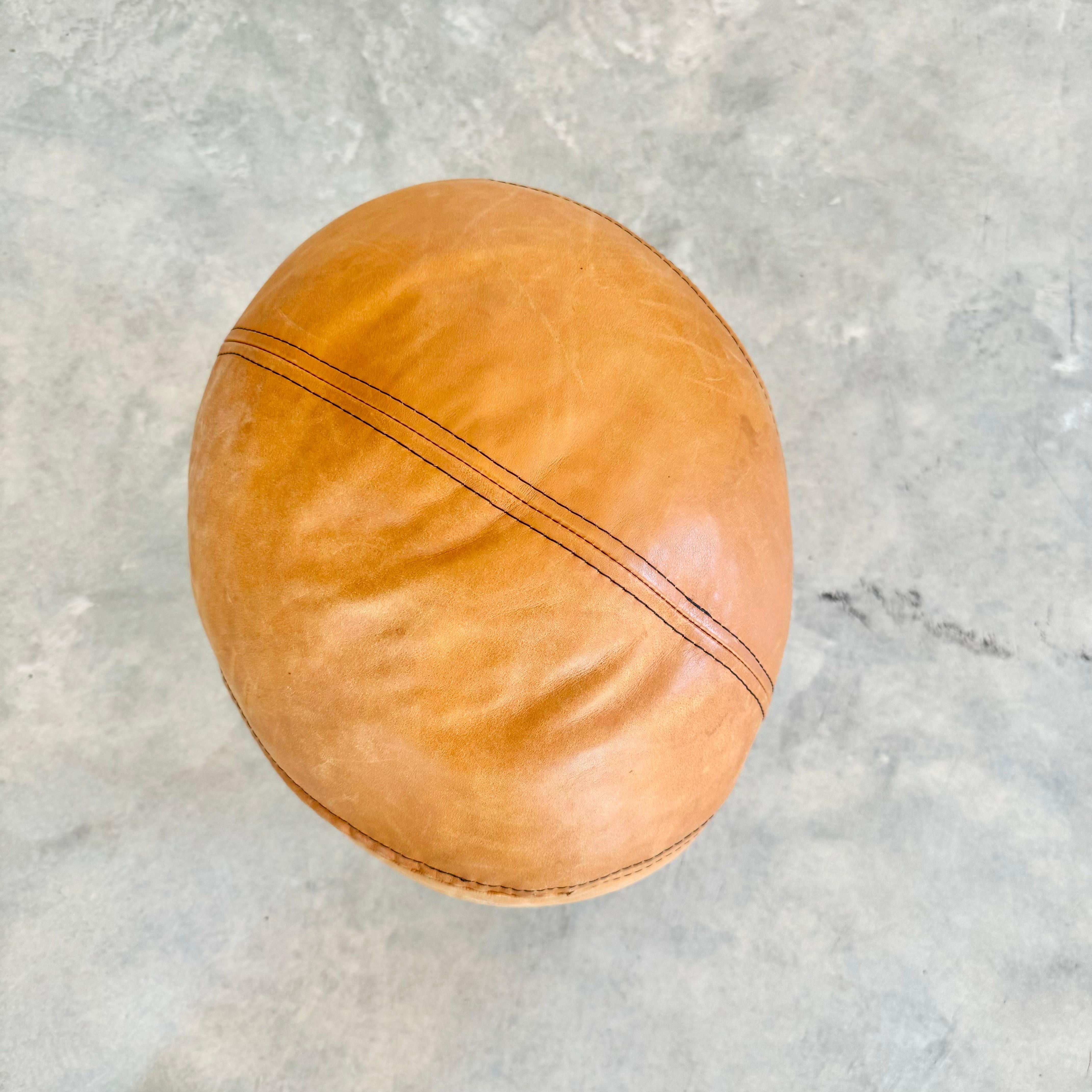 Italian Leather 'Joe' Chair by De Pas, D'Urbino, Lomazzi for Poltronova, Italy 1980s