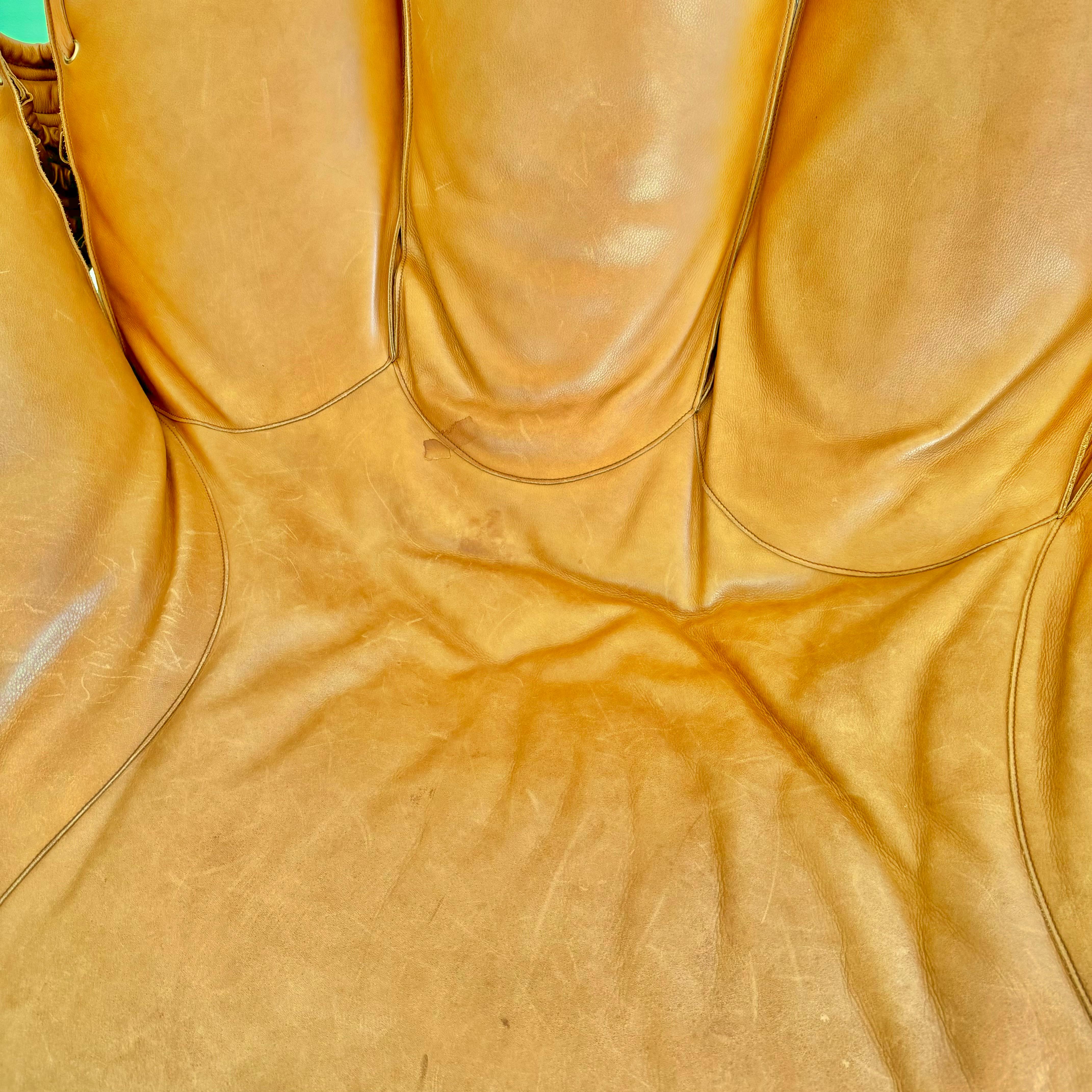 Late 20th Century Leather 'Joe' Chair by De Pas, D'Urbino, Lomazzi for Poltronova, Italy 1980s