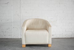 De Sede Leather Lounge Chair Armchair Creme Paolo Piva