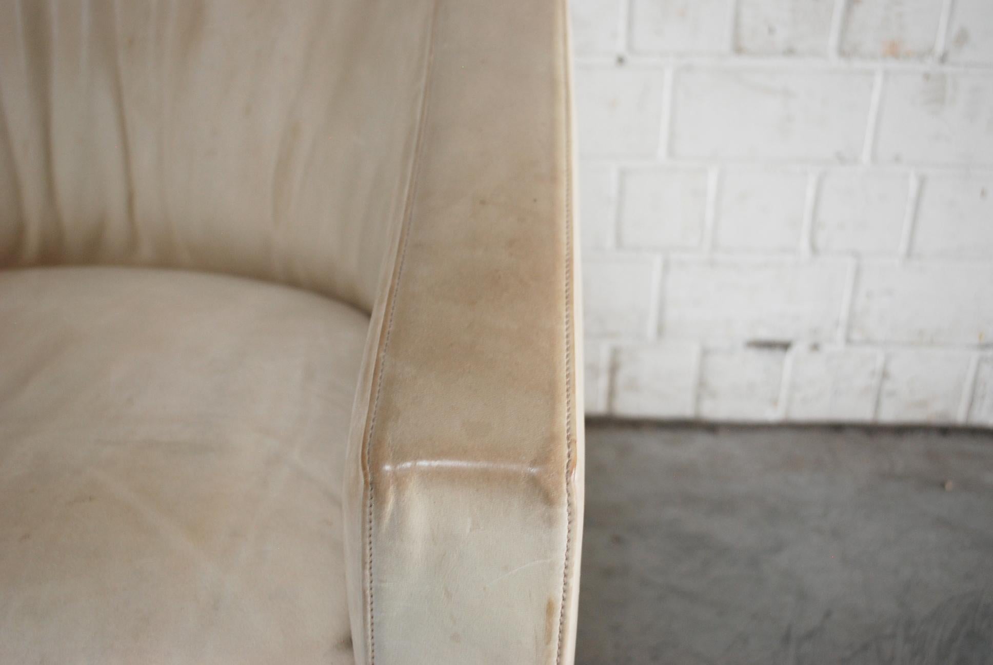 De Sede Leather Lounge Chair Armchair Creme Paolo Piva In Good Condition For Sale In Munich, Bavaria