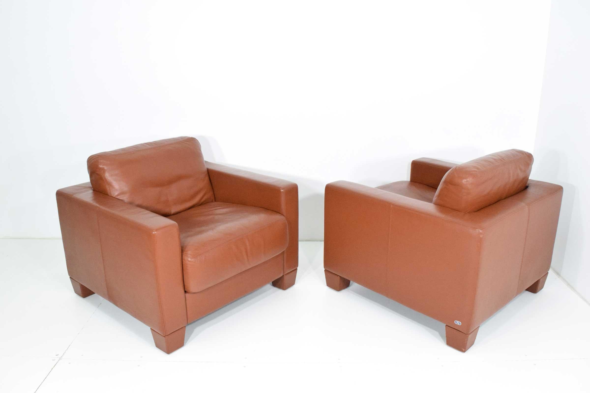 De Sede Leather Lounge Chairs 1