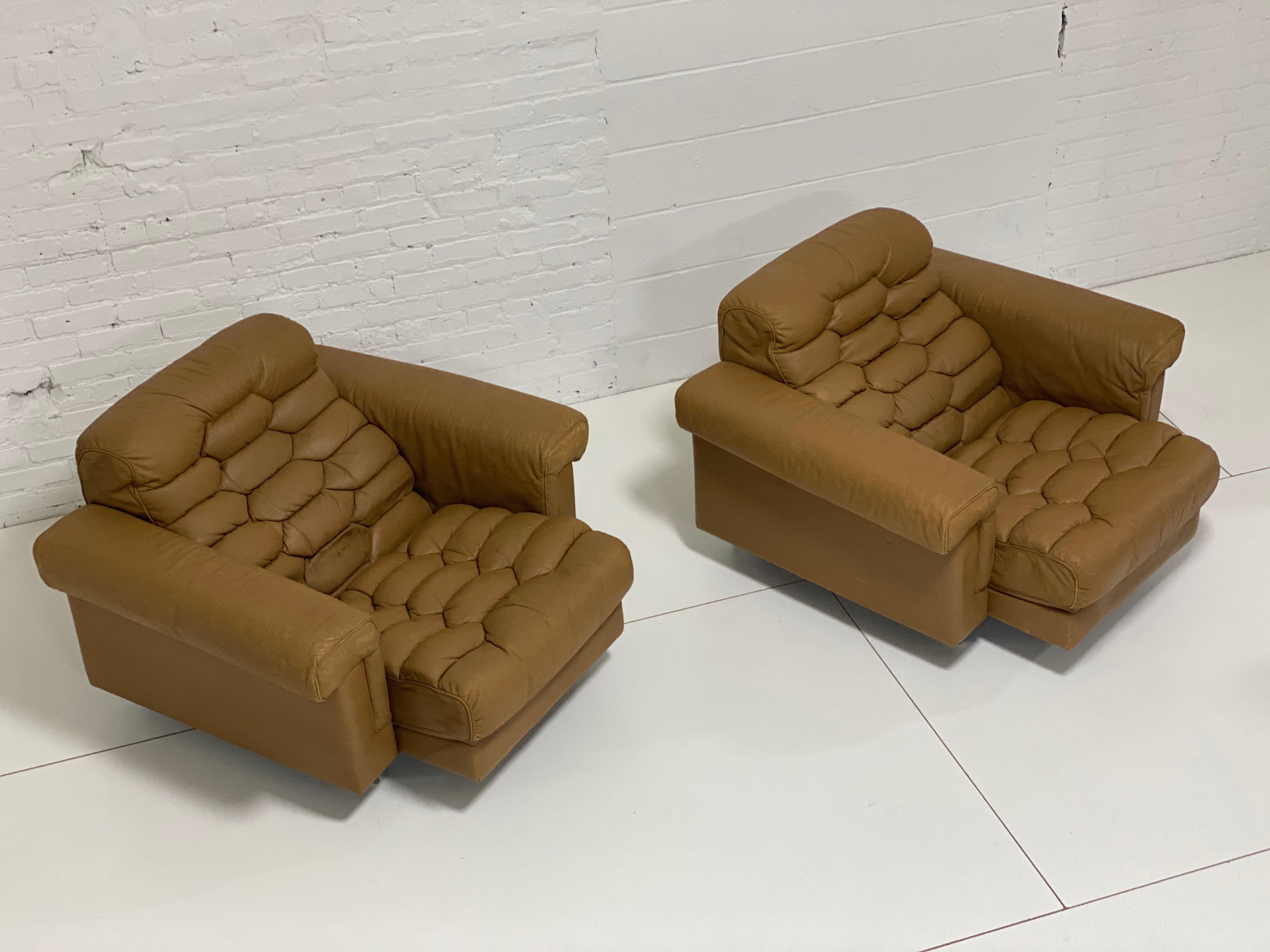 De Sede Leather Lounge Chairs 2