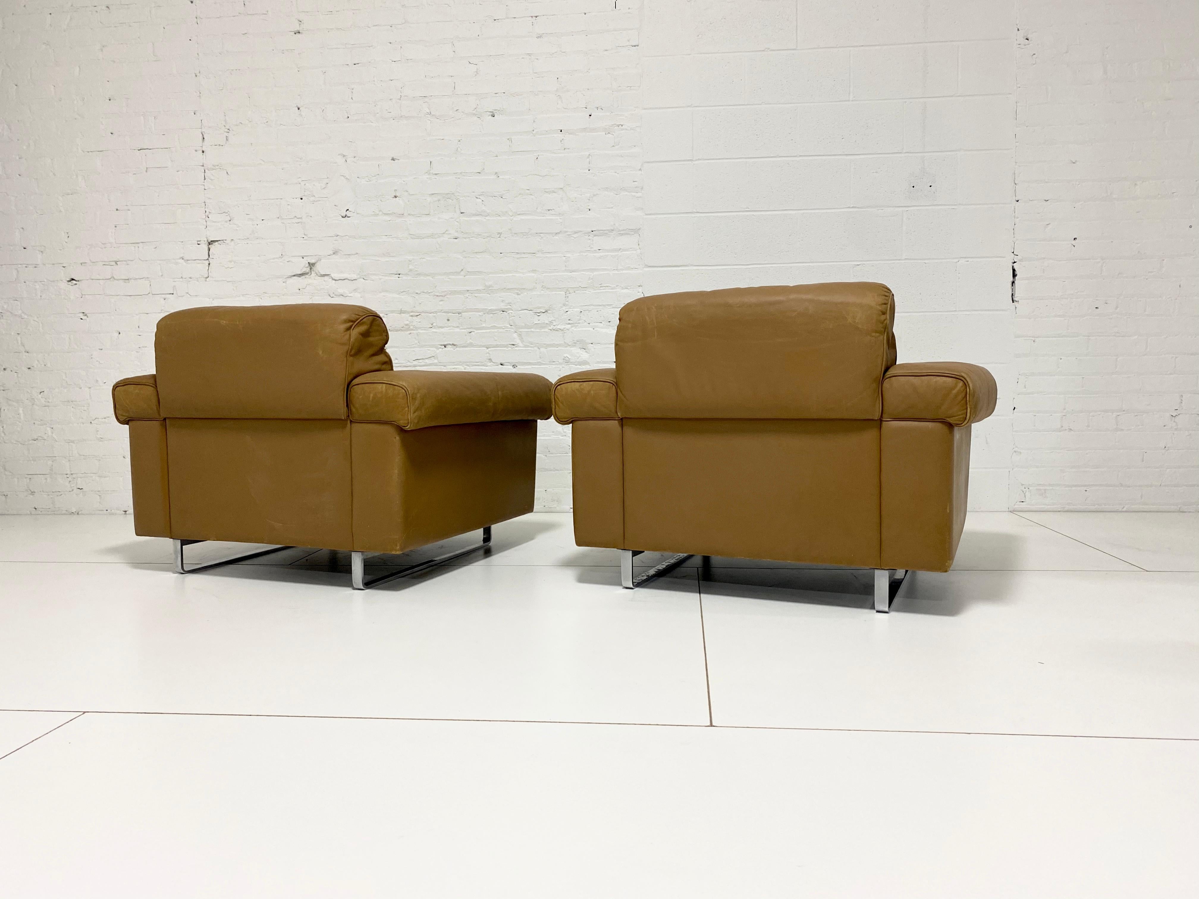 De Sede Leather Lounge Chairs 3