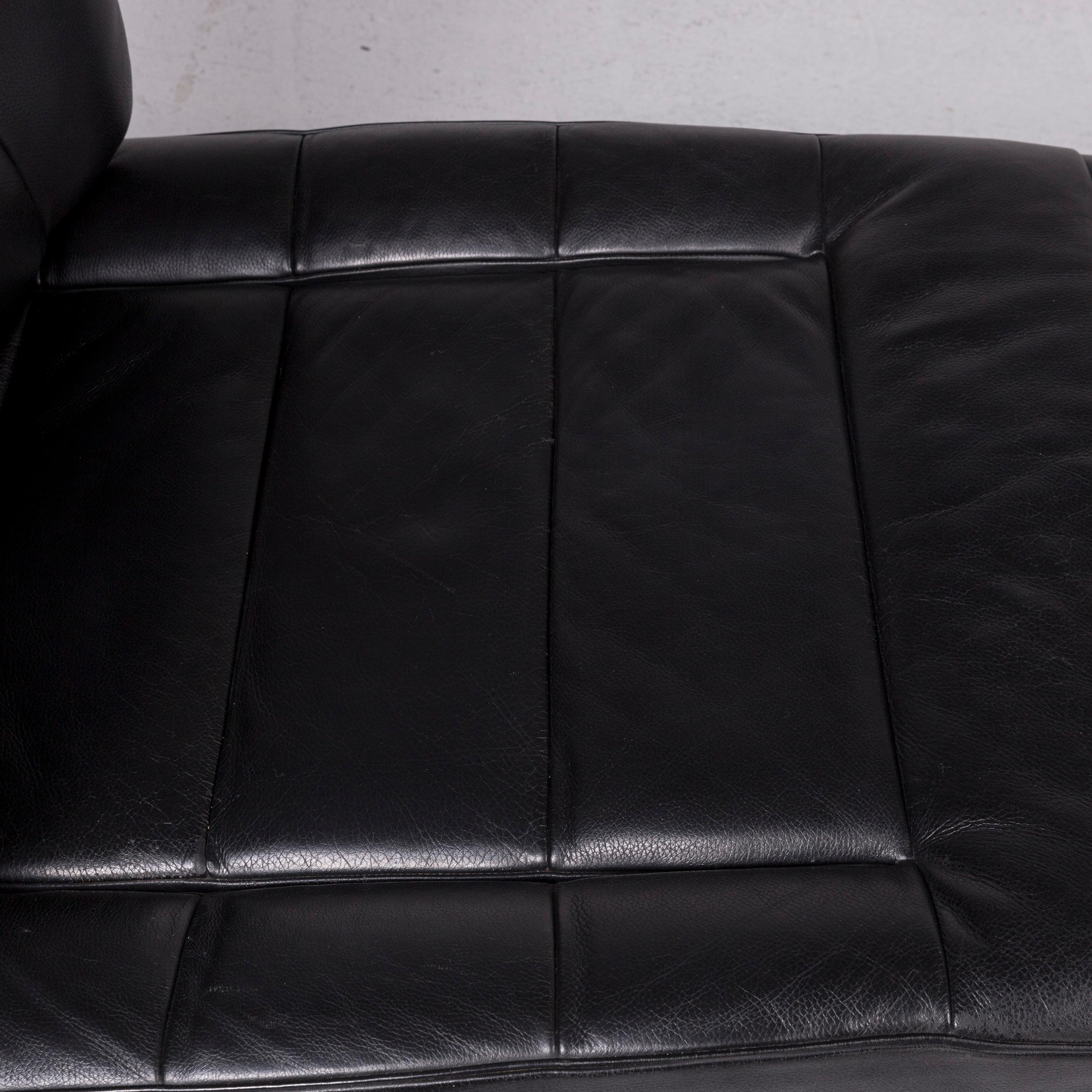 De Sede Leather Lounger Black Function Relax Lounger For Sale 1