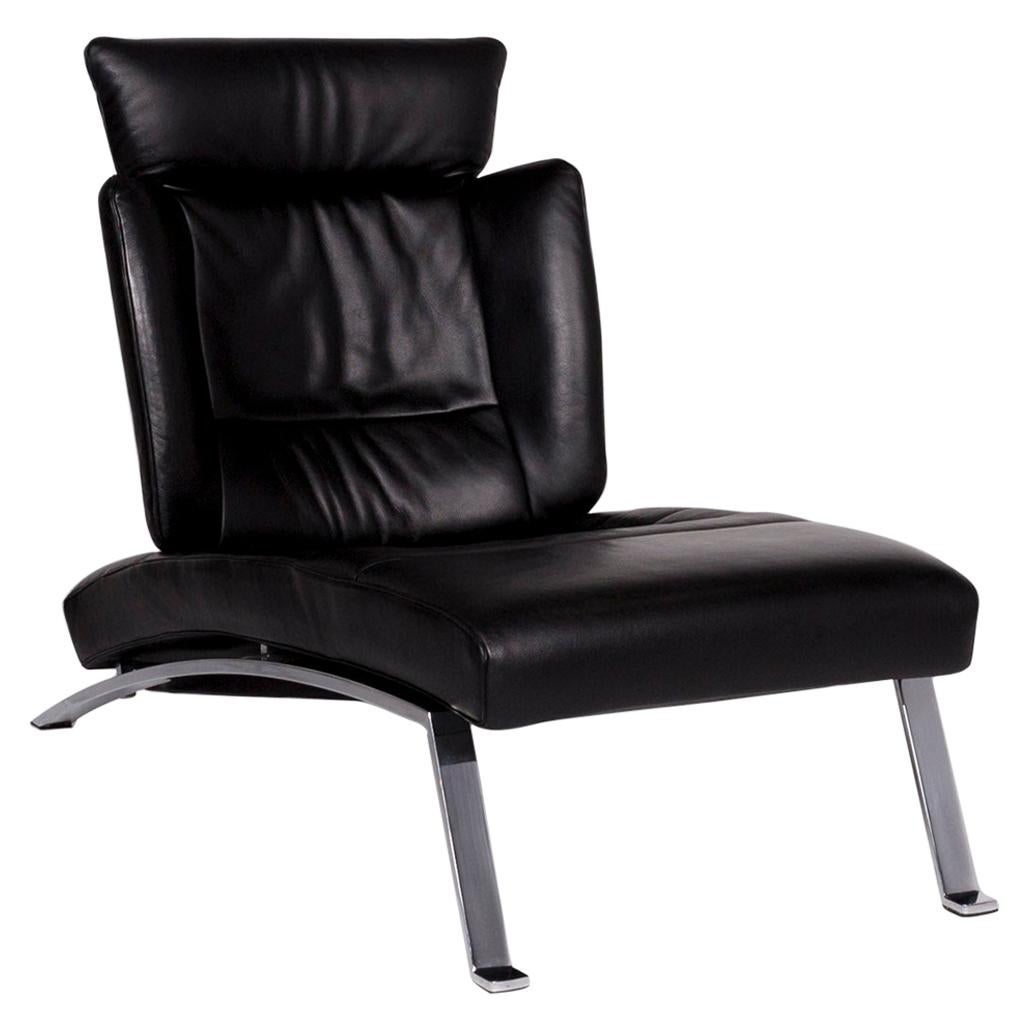 De Sede Leather Lounger Black Function Relax Lounger For Sale