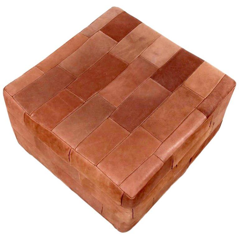 De Sede Leather Patchwork Ottomans 7