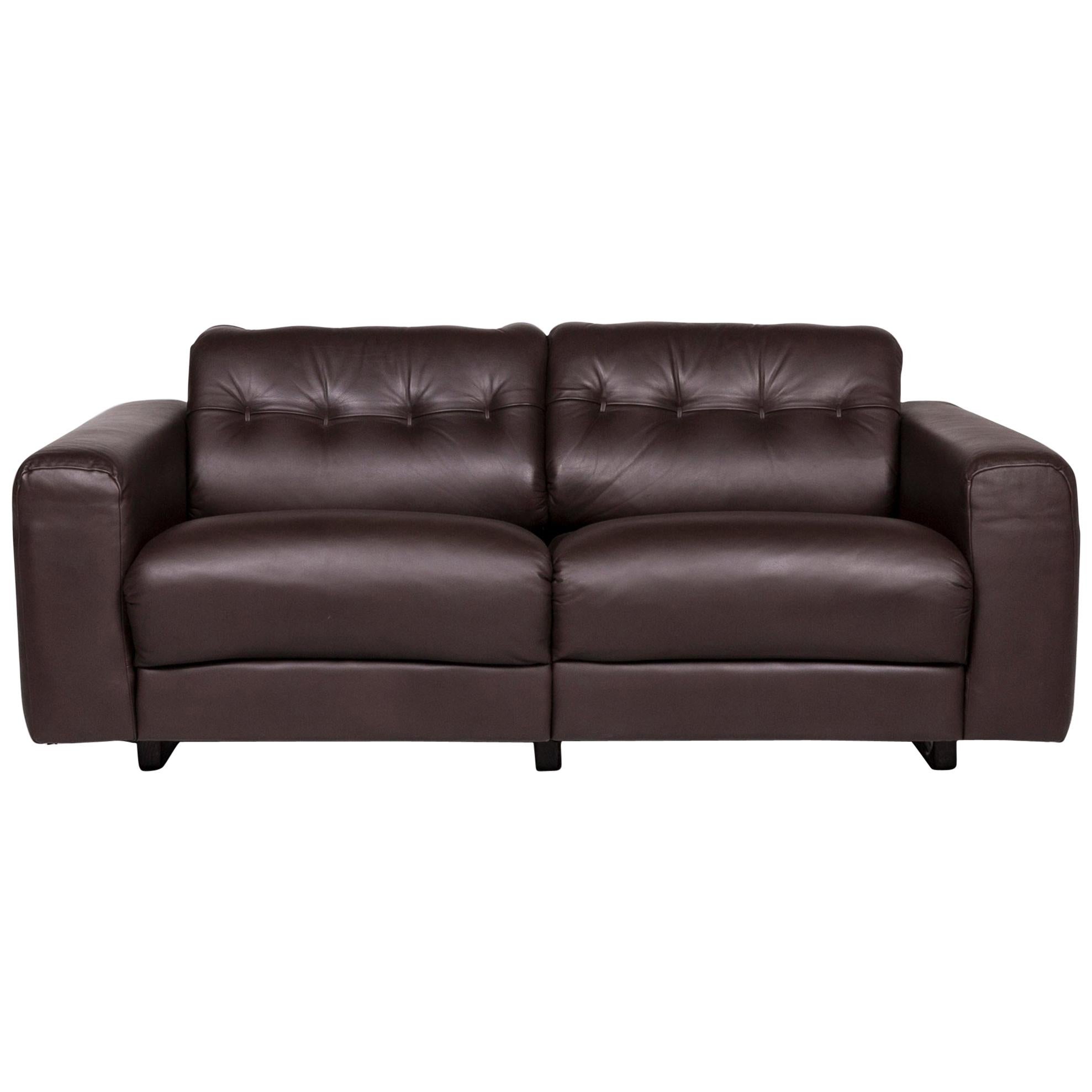 De Sede Leather Sofa Brown Two-Seat Couch