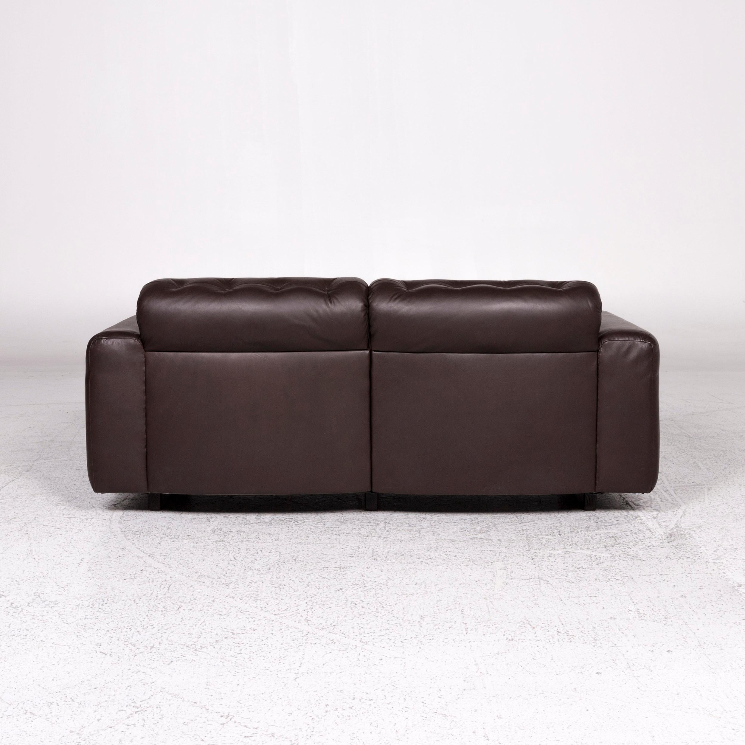 De Sede Leather Sofa Brown Two-Seat Couch 1