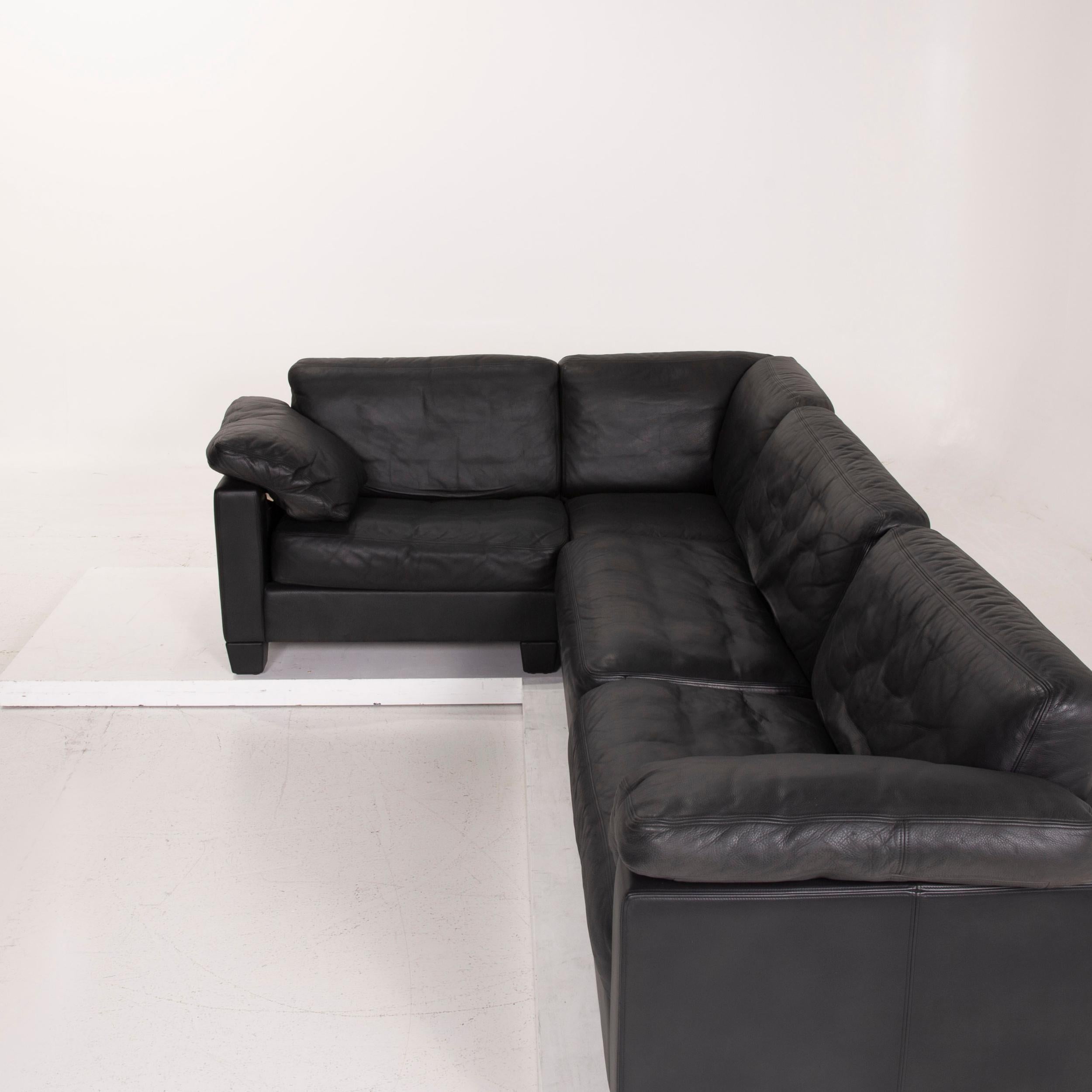 Contemporary De Sede Leather Sofa Dark Green Corner Sofa For Sale