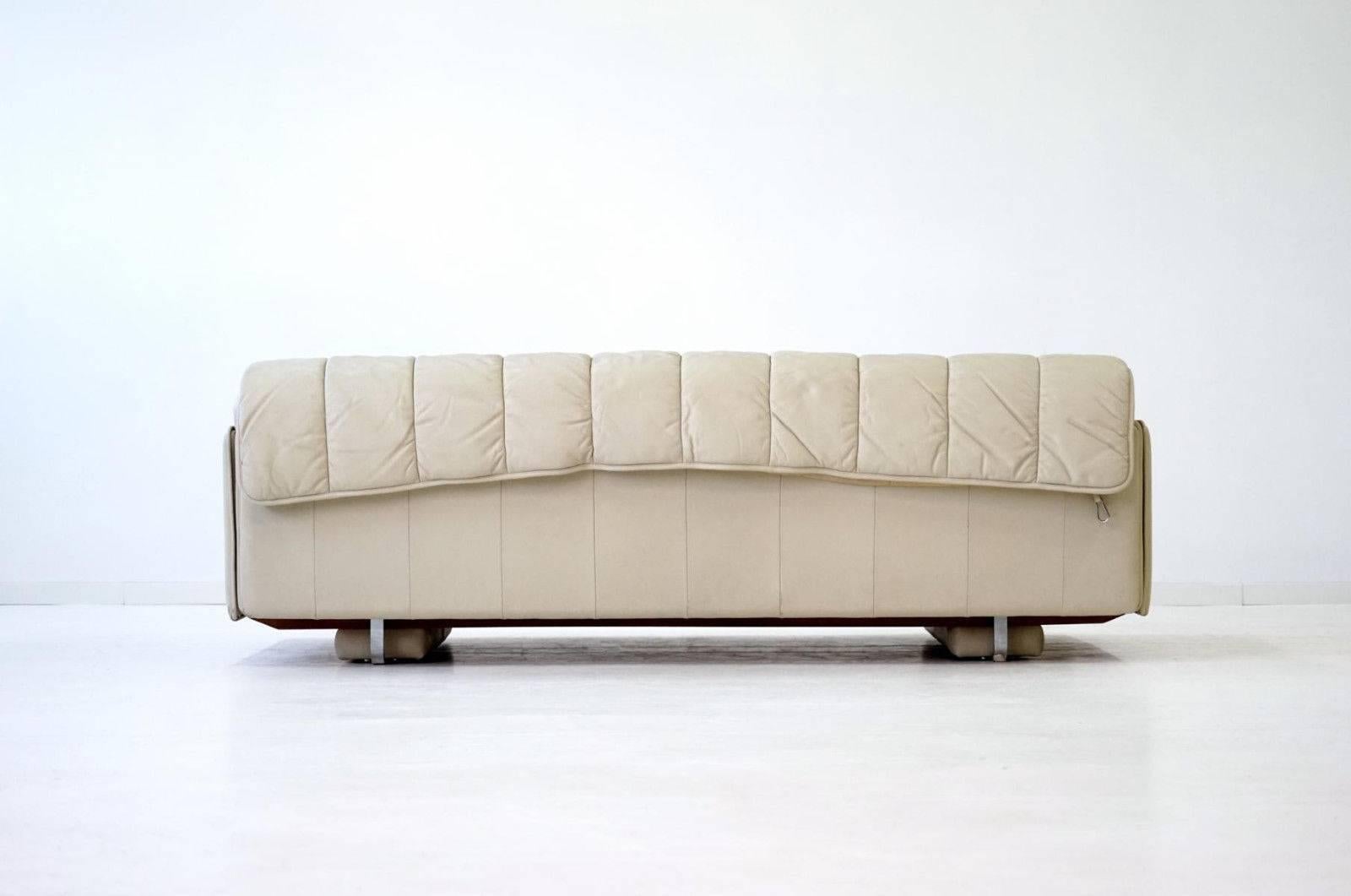 De Sede Leather Sofa Daybed Canapé Chaise Longue In Excellent Condition In Telgte, DE