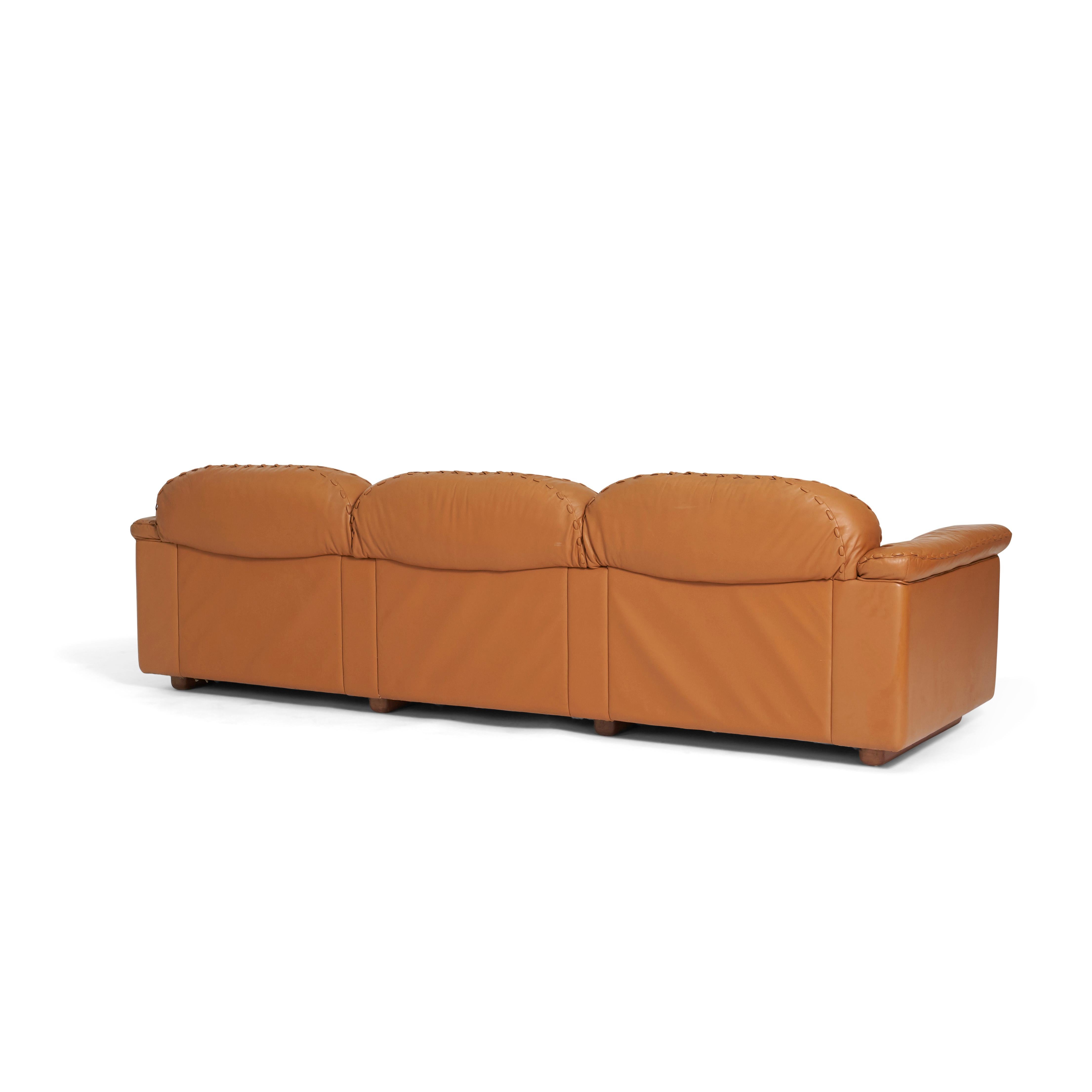 Mid-20th Century De Sede Leather Sofa, DS 101